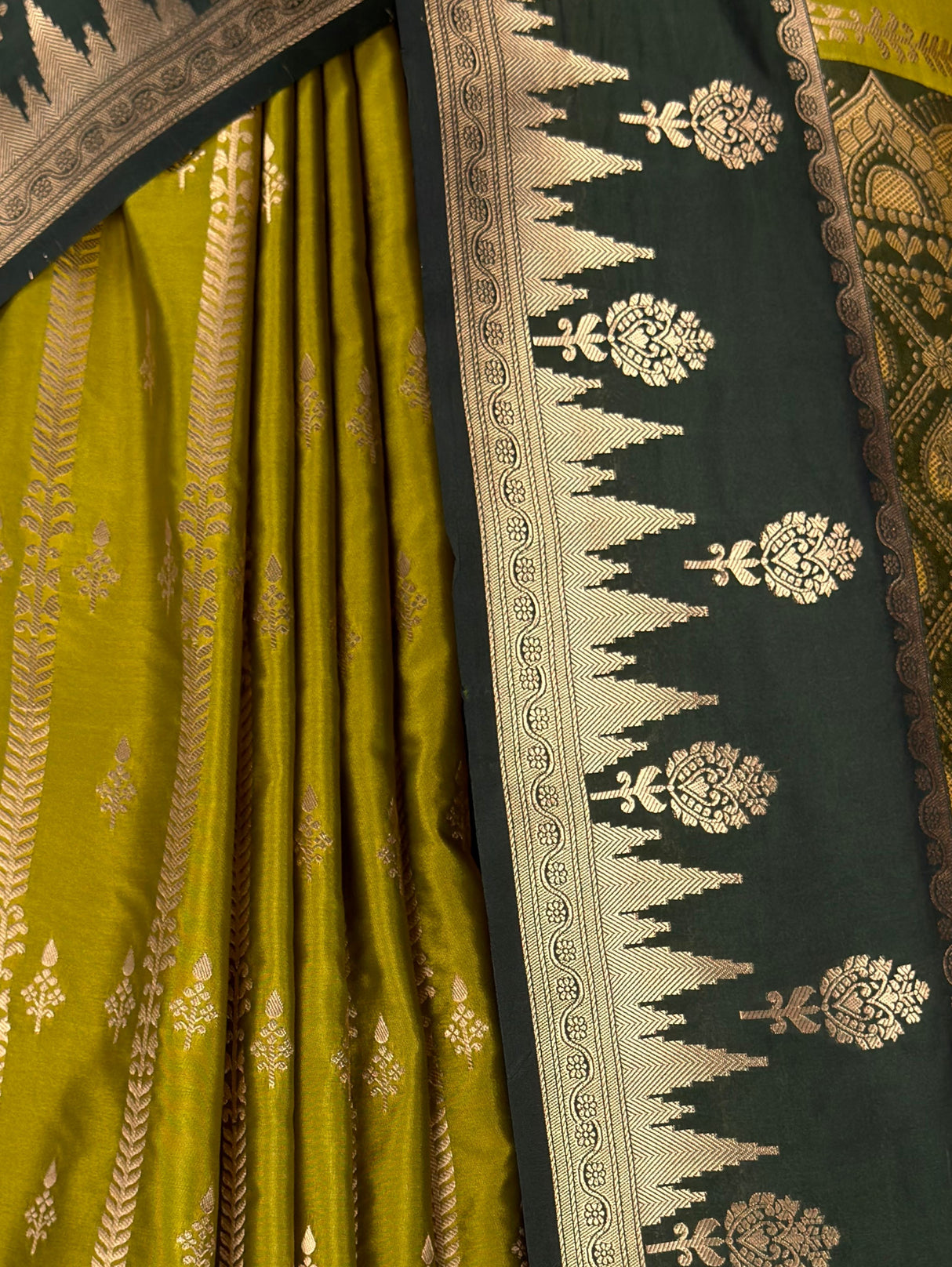 MIMOSA Pista Kanjivaram Art Silk Saree — fleets shot full lifestyle