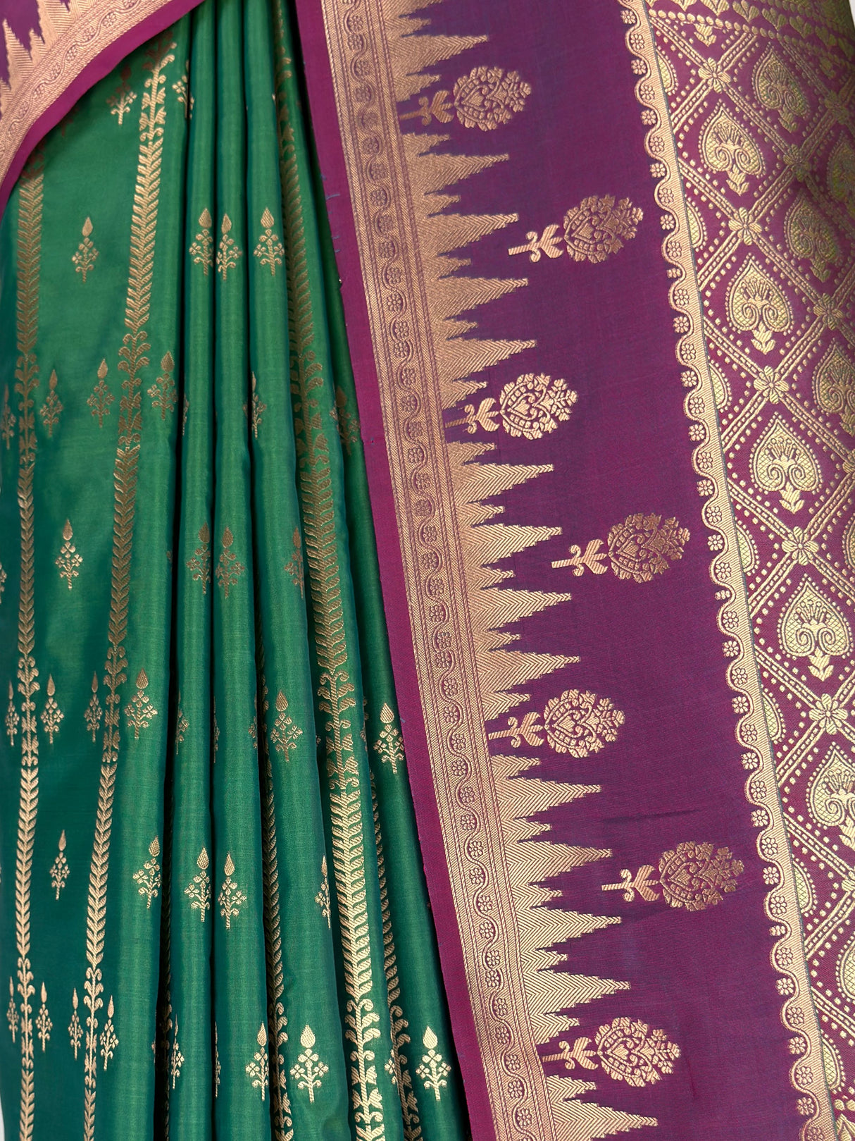MIMOSA Rama Kanjivaram Art Silk Saree — fleets shot full lifestyle