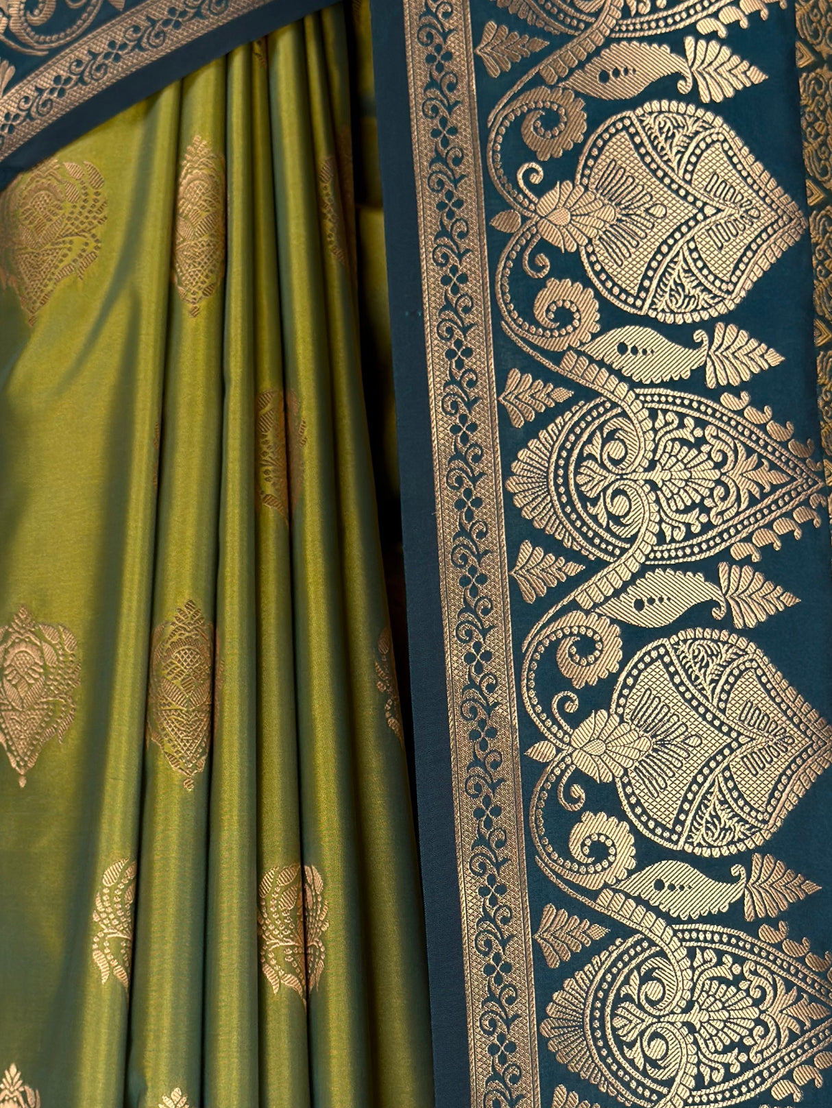 MIMOSA Pista Saree Saree — fleets shot full lifestyle