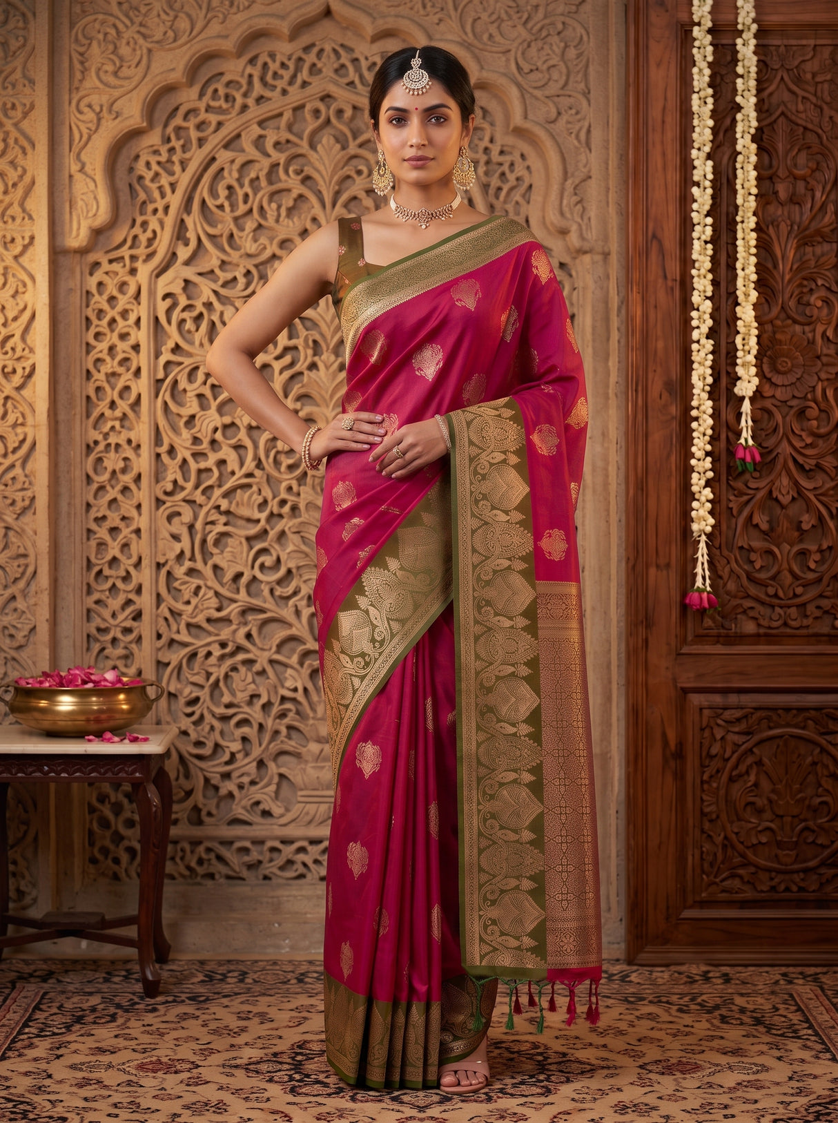 MIMOSA Rani Saree Saree — pose 4 styling detail