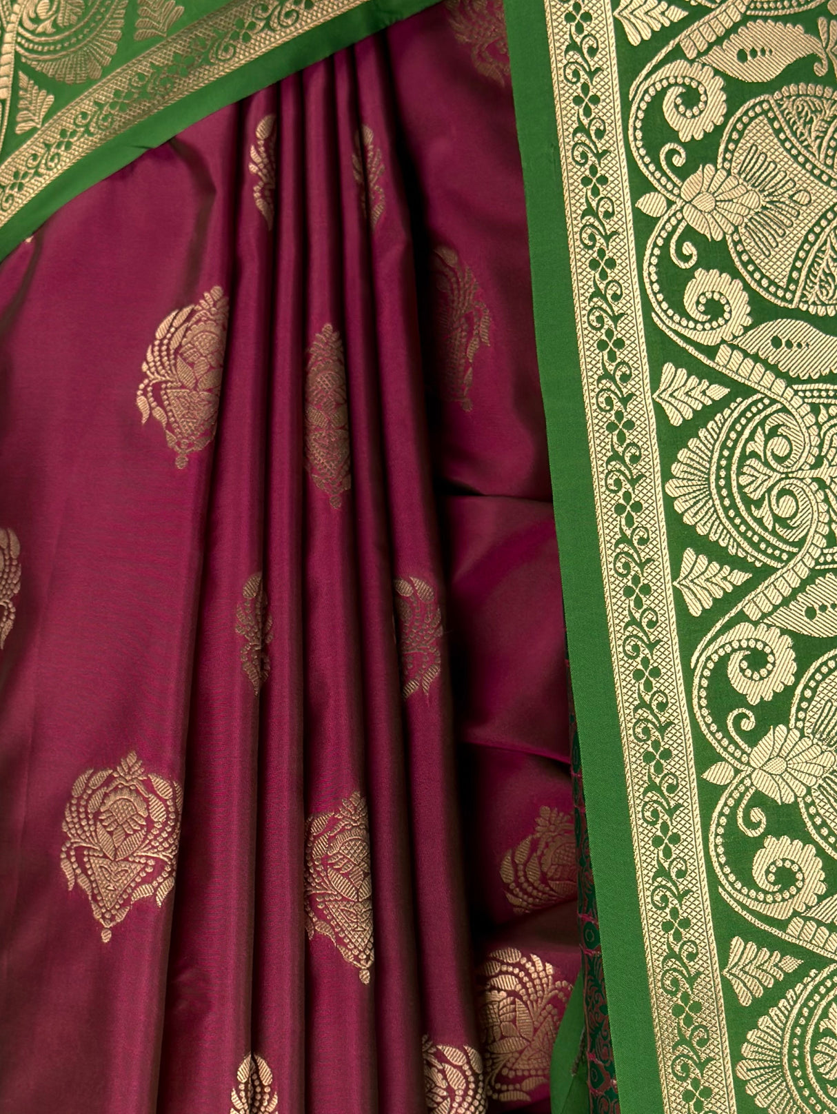 MIMOSA Wine Saree Saree — fleets shot full lifestyle