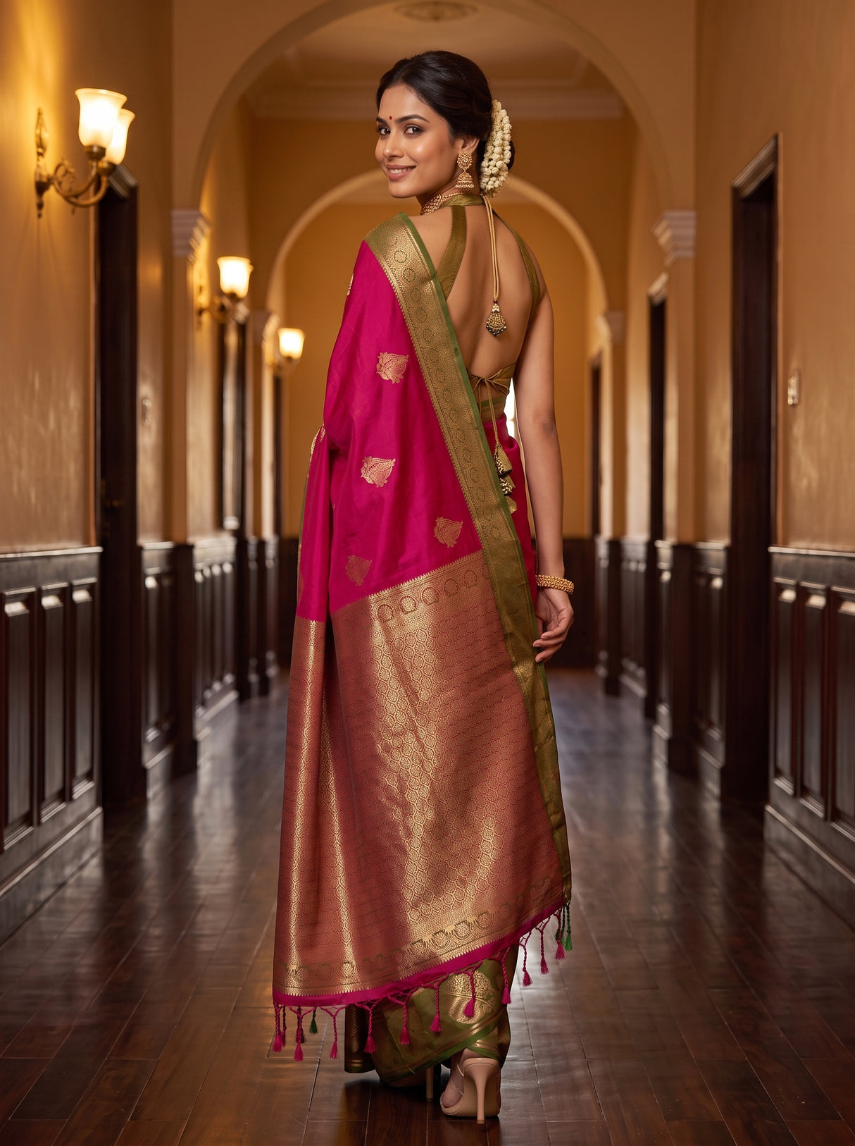 MIMOSA Rani Saree Saree — pose 7 styling detail