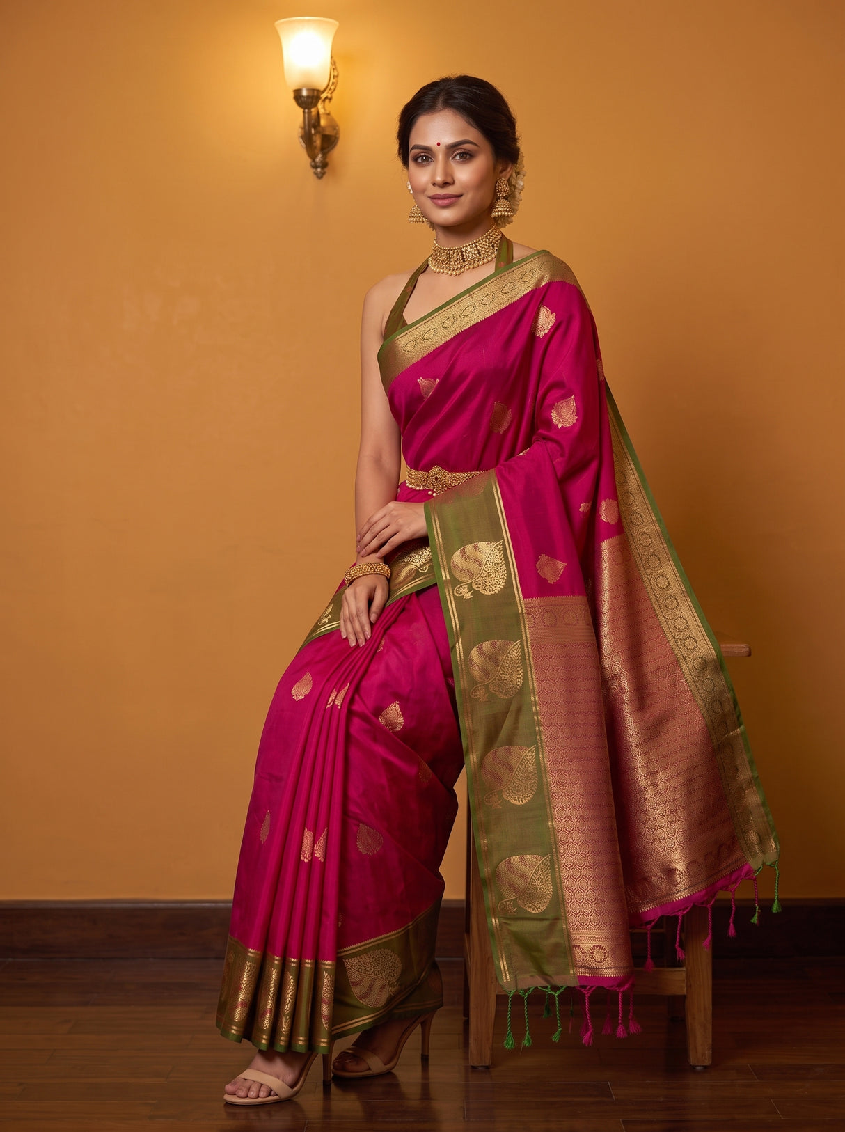 MIMOSA Rani Saree Saree — pose 8 styling detail