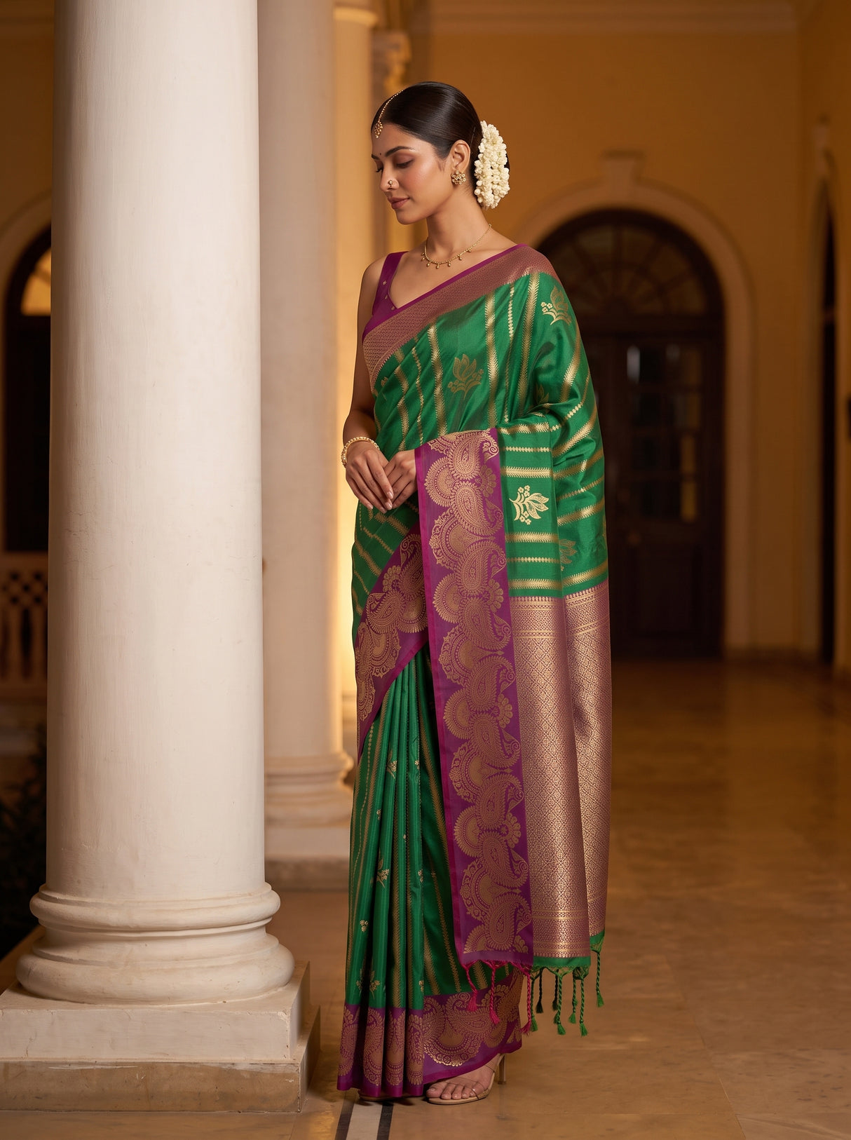 MIMOSA Rama Saree Saree — pose 3 styling detail
