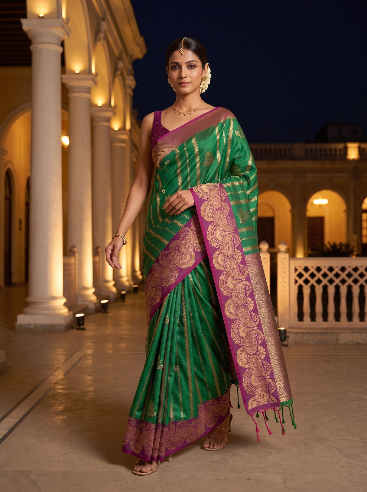 MIMOSA Rama Saree Saree — pose 6 styling detail
