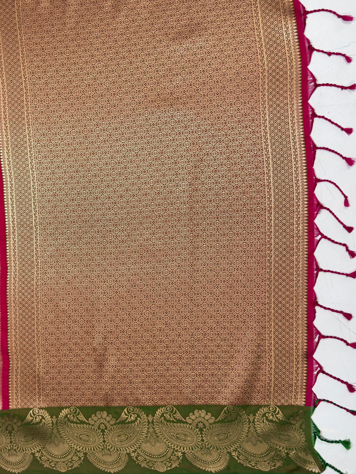 MIMOSA Rani Saree Saree — pallu and zari work detail