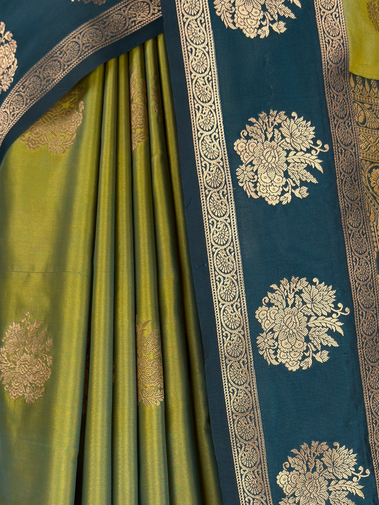 MIMOSA Pista Saree Saree — fleets shot full lifestyle