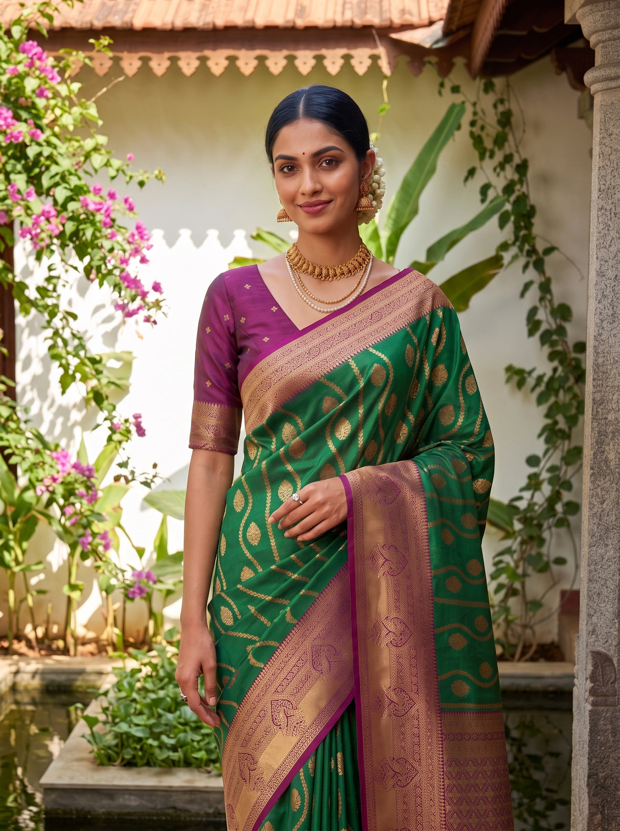 MIMOSA Rama Saree Saree — pose 10 styling detail