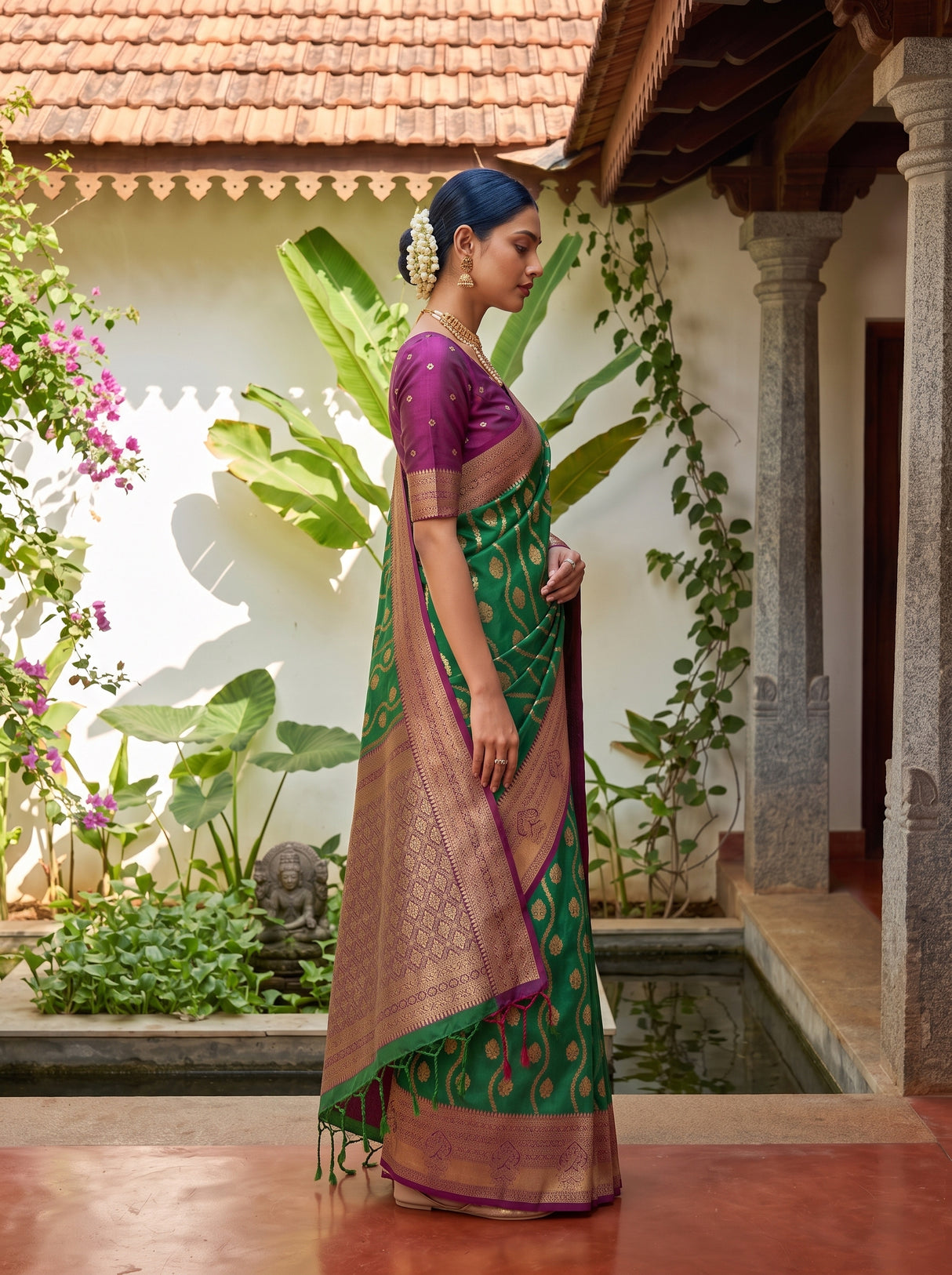 MIMOSA Rama Saree Saree — pose 3 styling detail