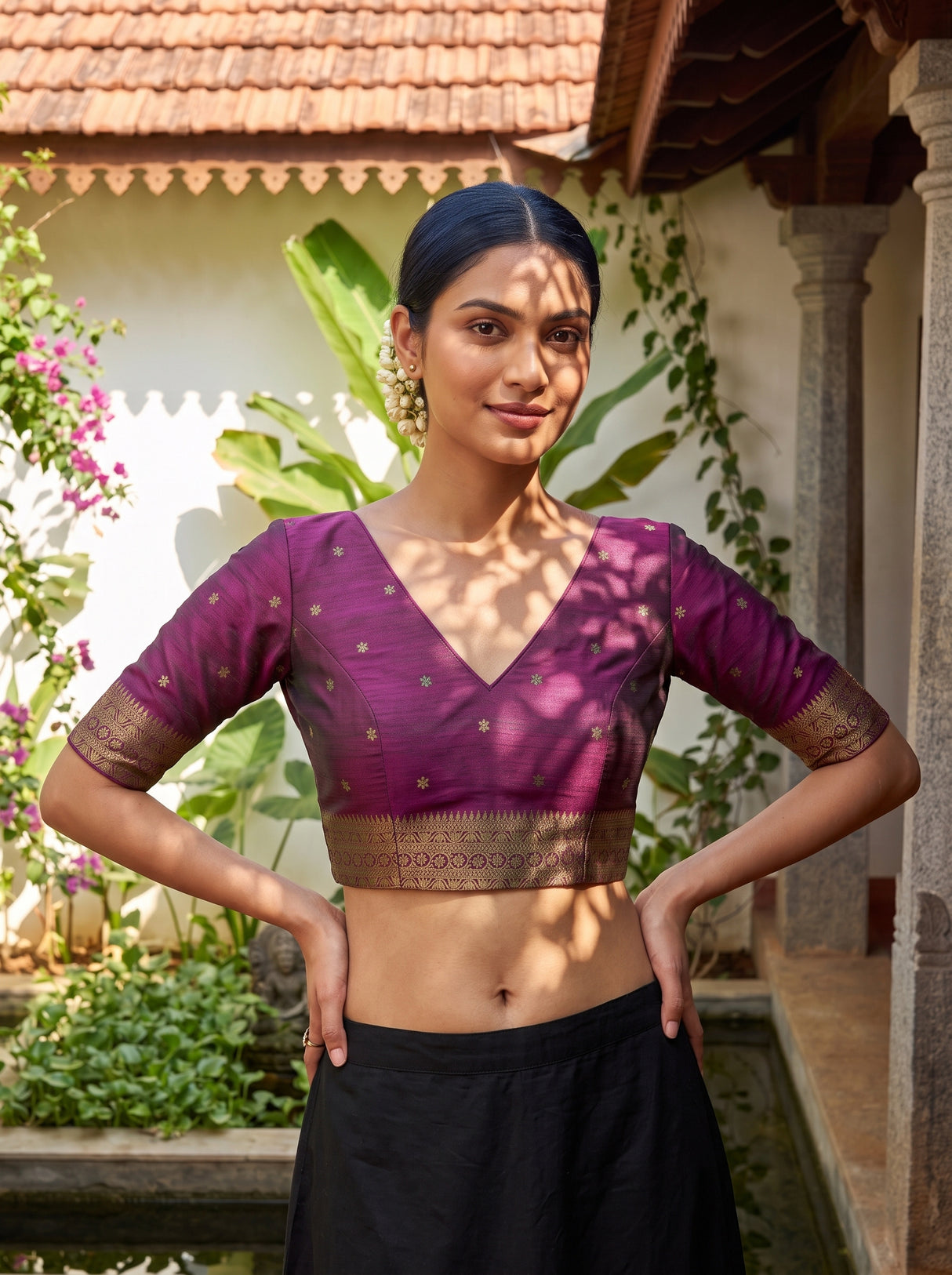 MIMOSA Rama Saree Saree — blouse close-up
