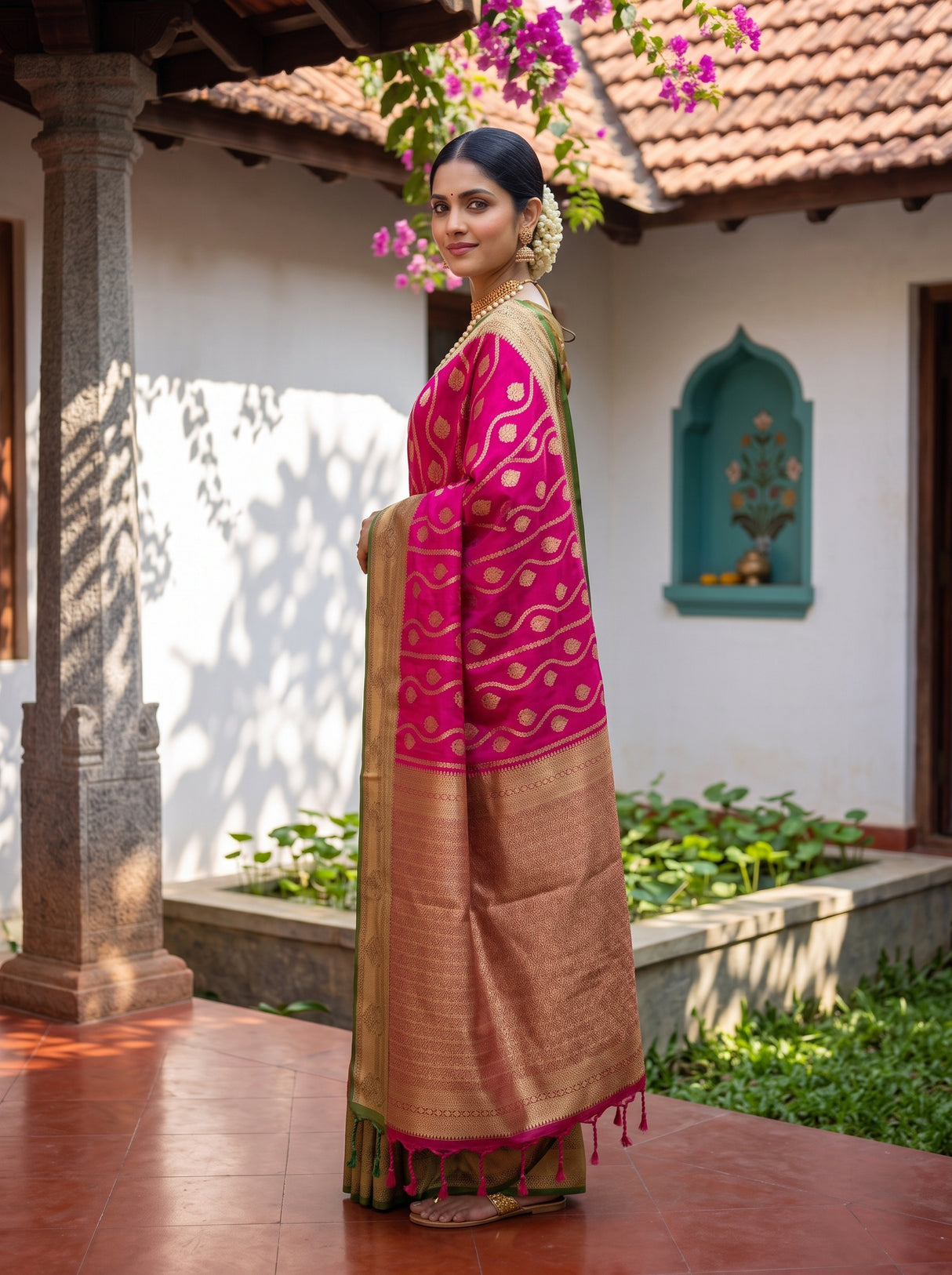 MIMOSA Rani Saree Saree — pose 5 styling detail