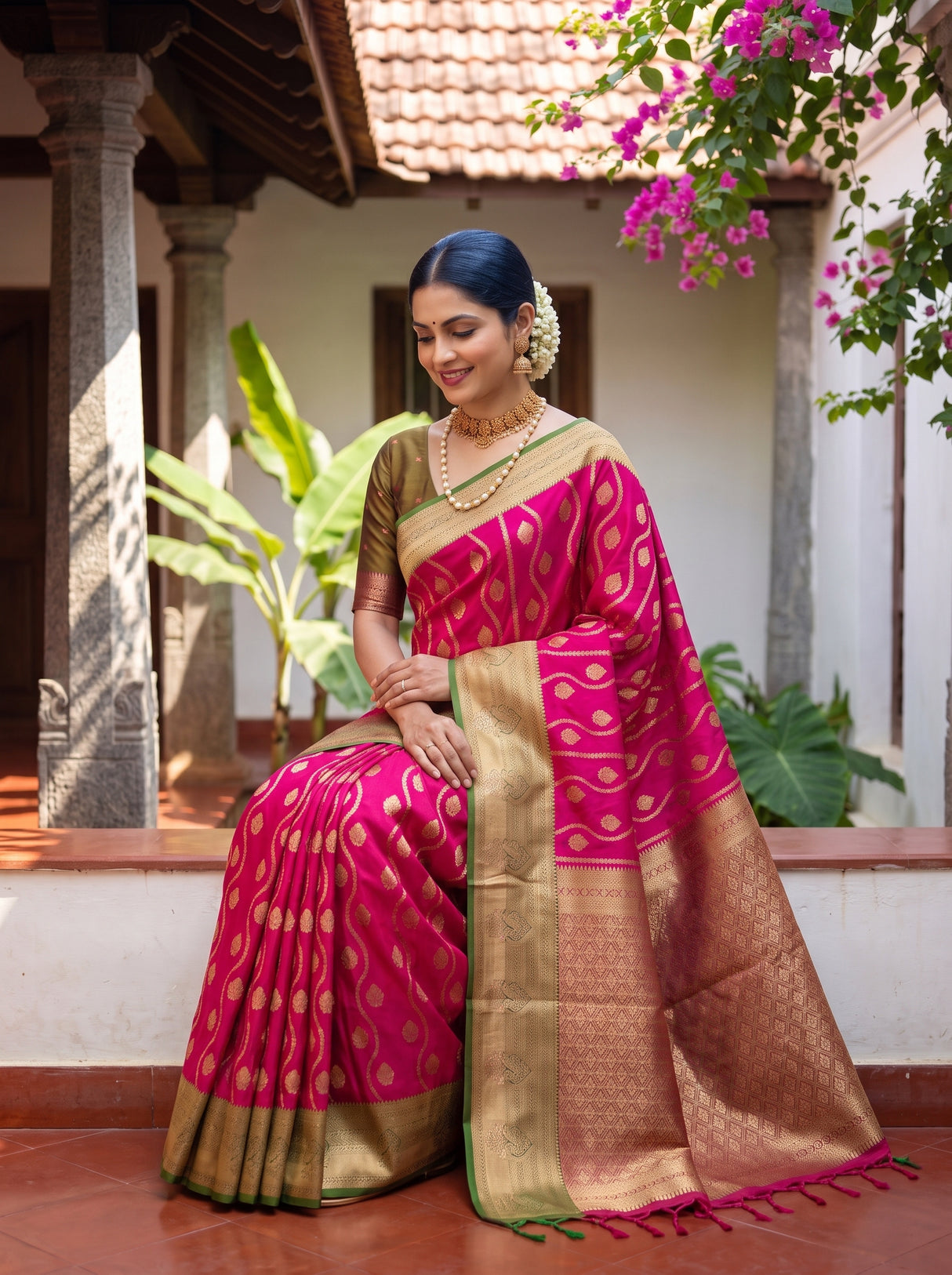 MIMOSA Rani Saree Saree — pose 8 styling detail