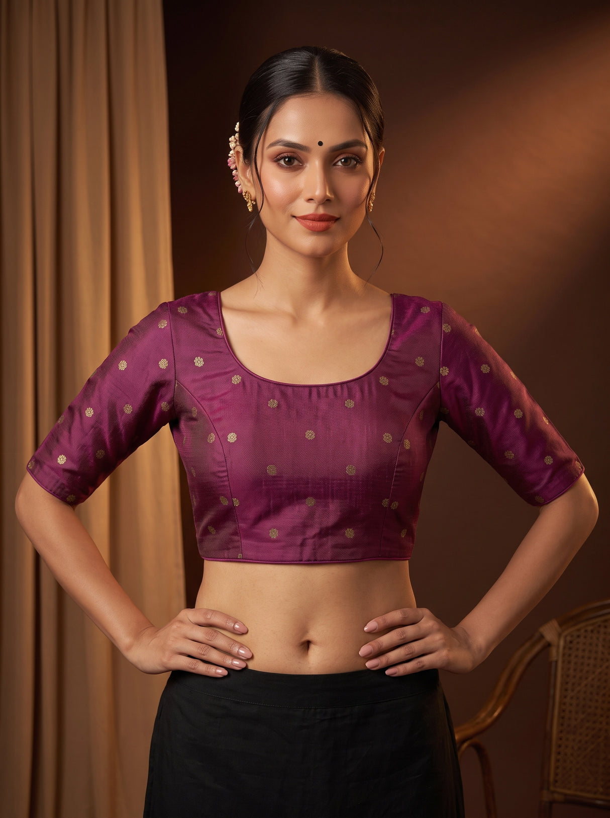 MIMOSA Rama Saree Saree — blouse close-up