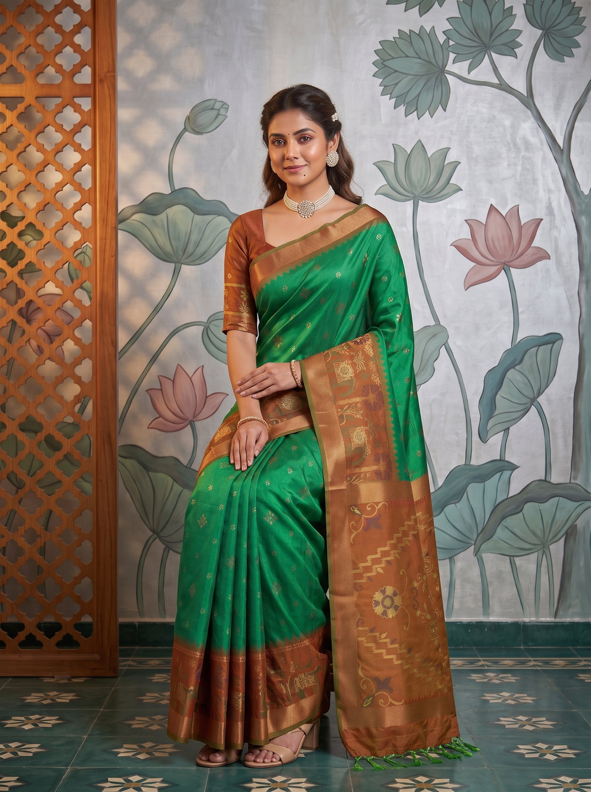 MIMOSA Rama Saree Saree — pose 8 styling detail
