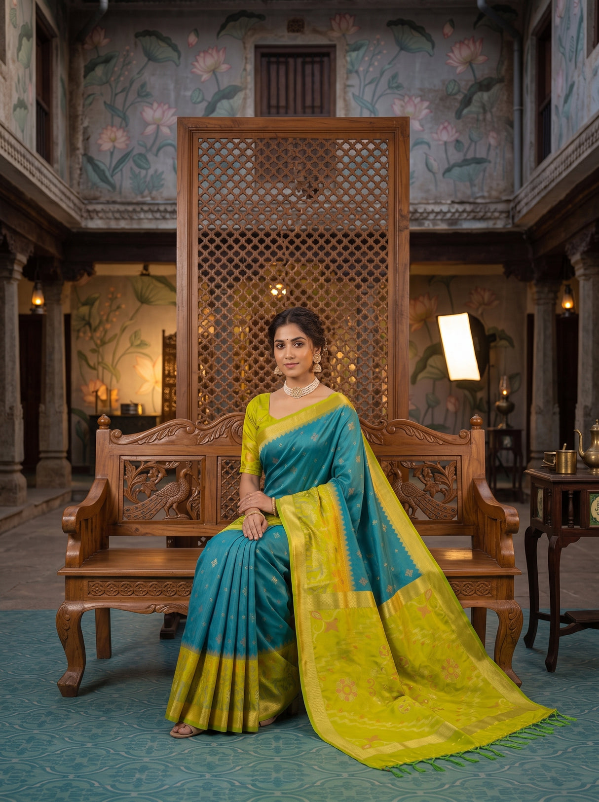 MIMOSA Sapphire Saree Saree — pose 8 styling detail
