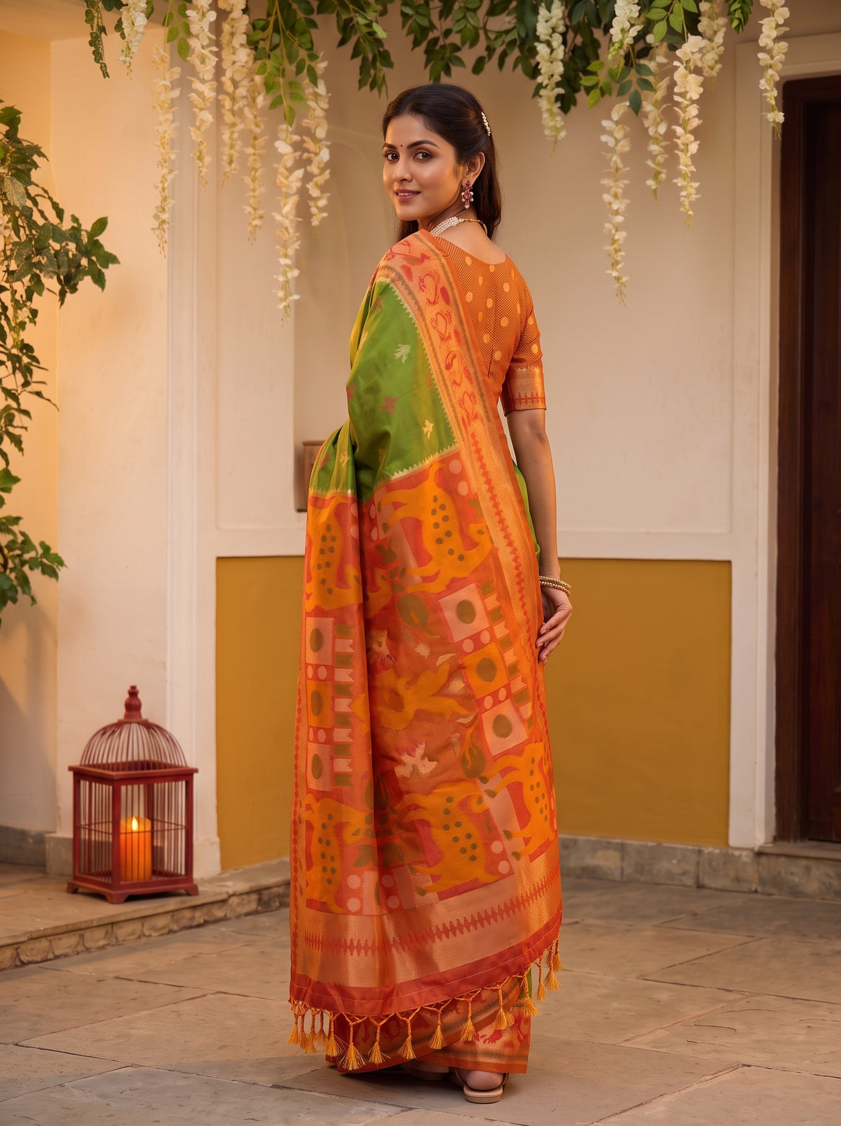 MIMOSA Green Saree Saree — pose 7 styling detail