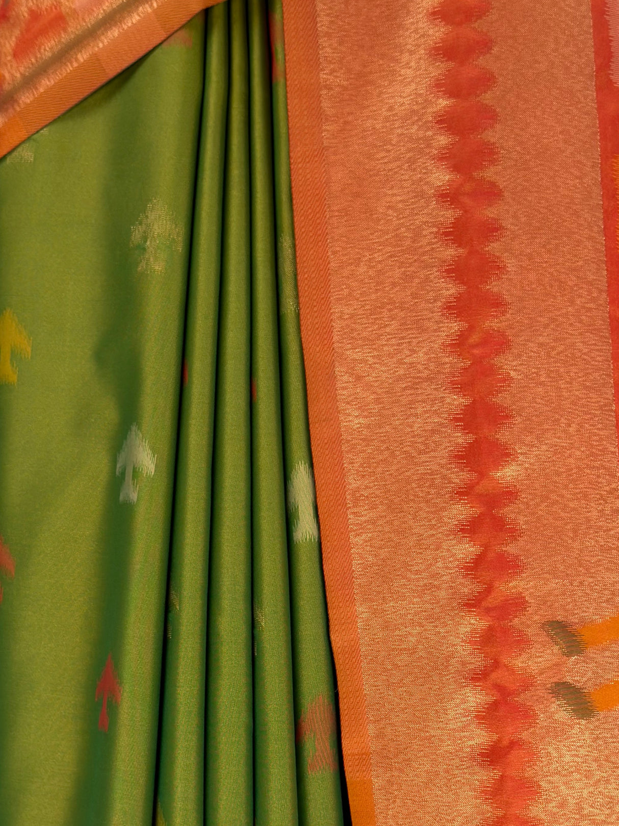 MIMOSA Green Saree Saree — fleets shot full lifestyle