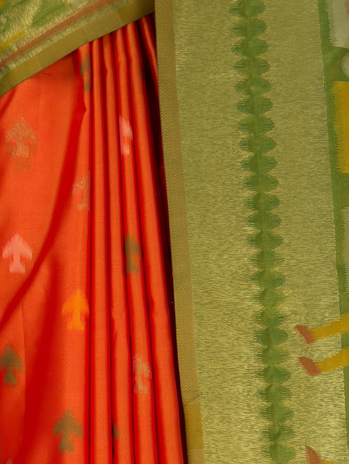 MIMOSA Orange Saree Saree — fleets shot full lifestyle