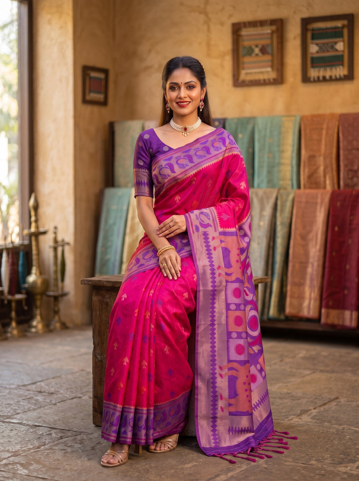 MIMOSA Rani Saree Saree — pose 8 styling detail