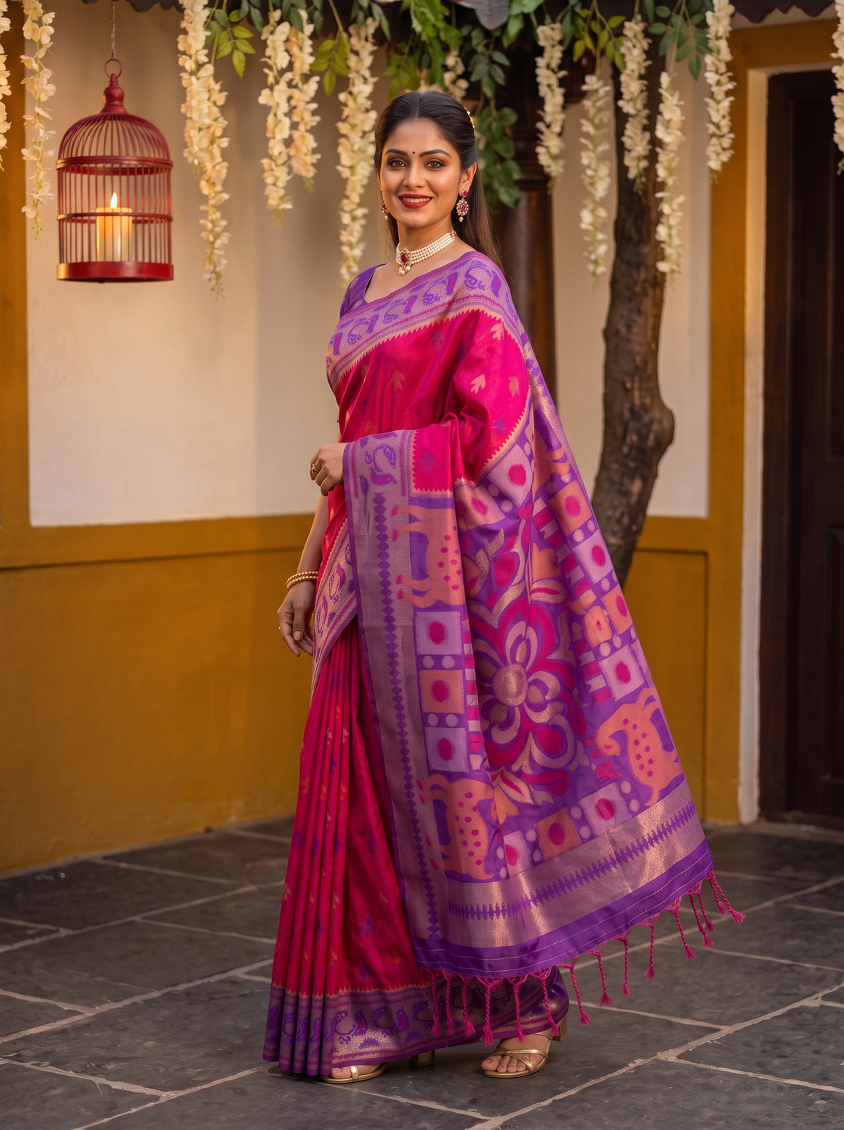 MIMOSA Rani Saree Saree — pose 9 styling detail