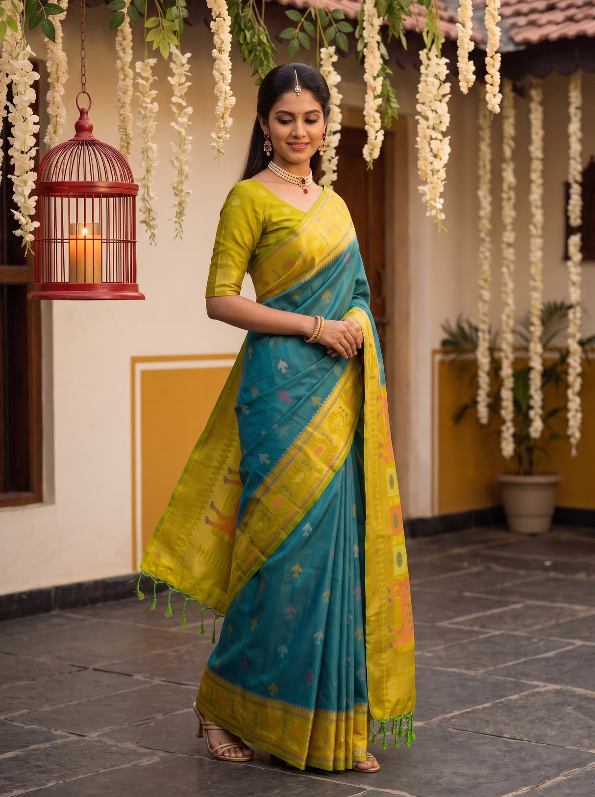 MIMOSA Sapphire Saree Saree — pose 9 styling detail