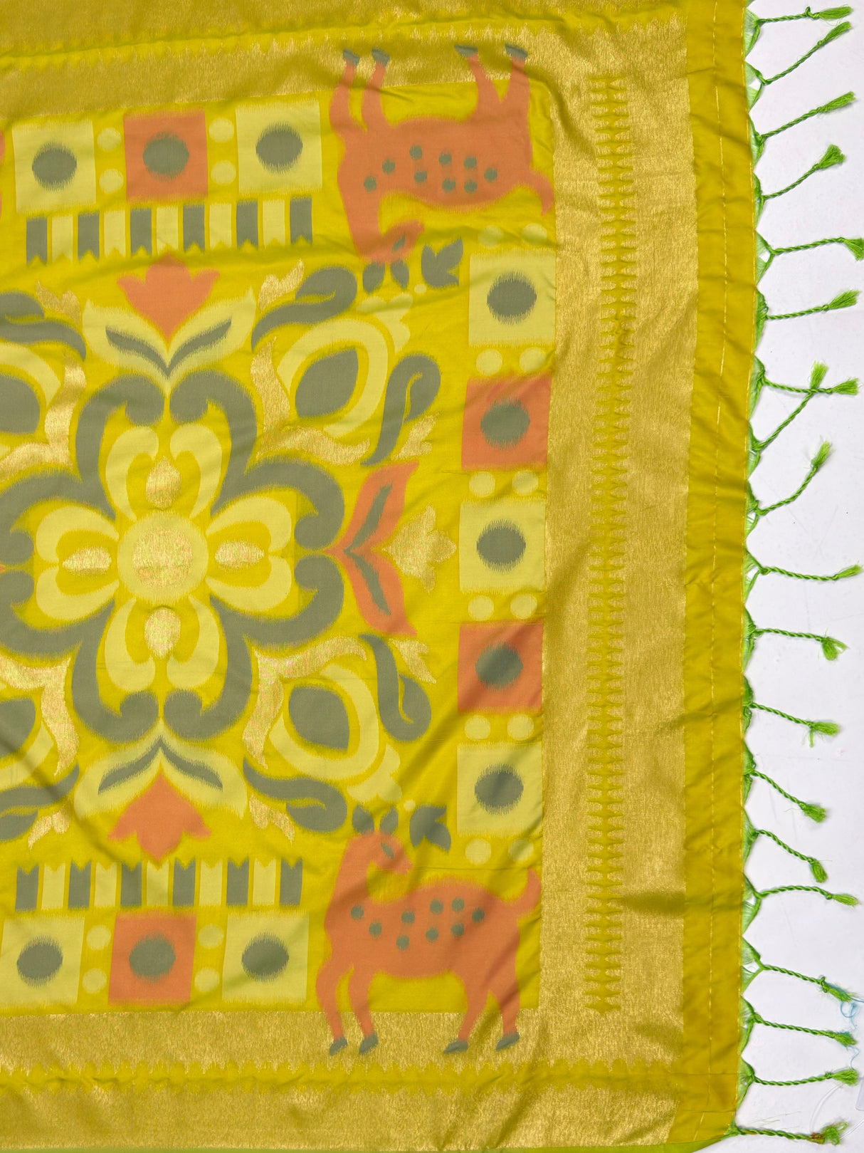 MIMOSA Sapphire Saree Saree — pallu and zari work detail