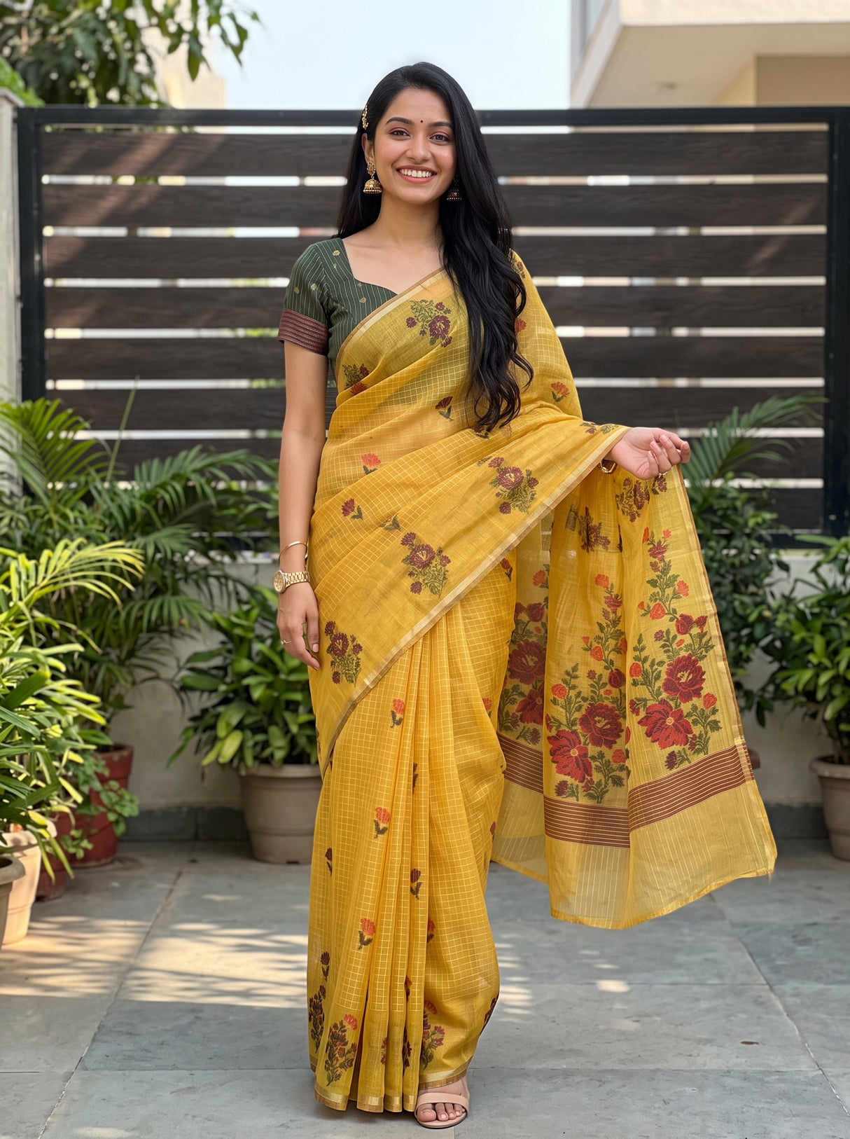 MIMOSA Saree Saree — front view on mannequin