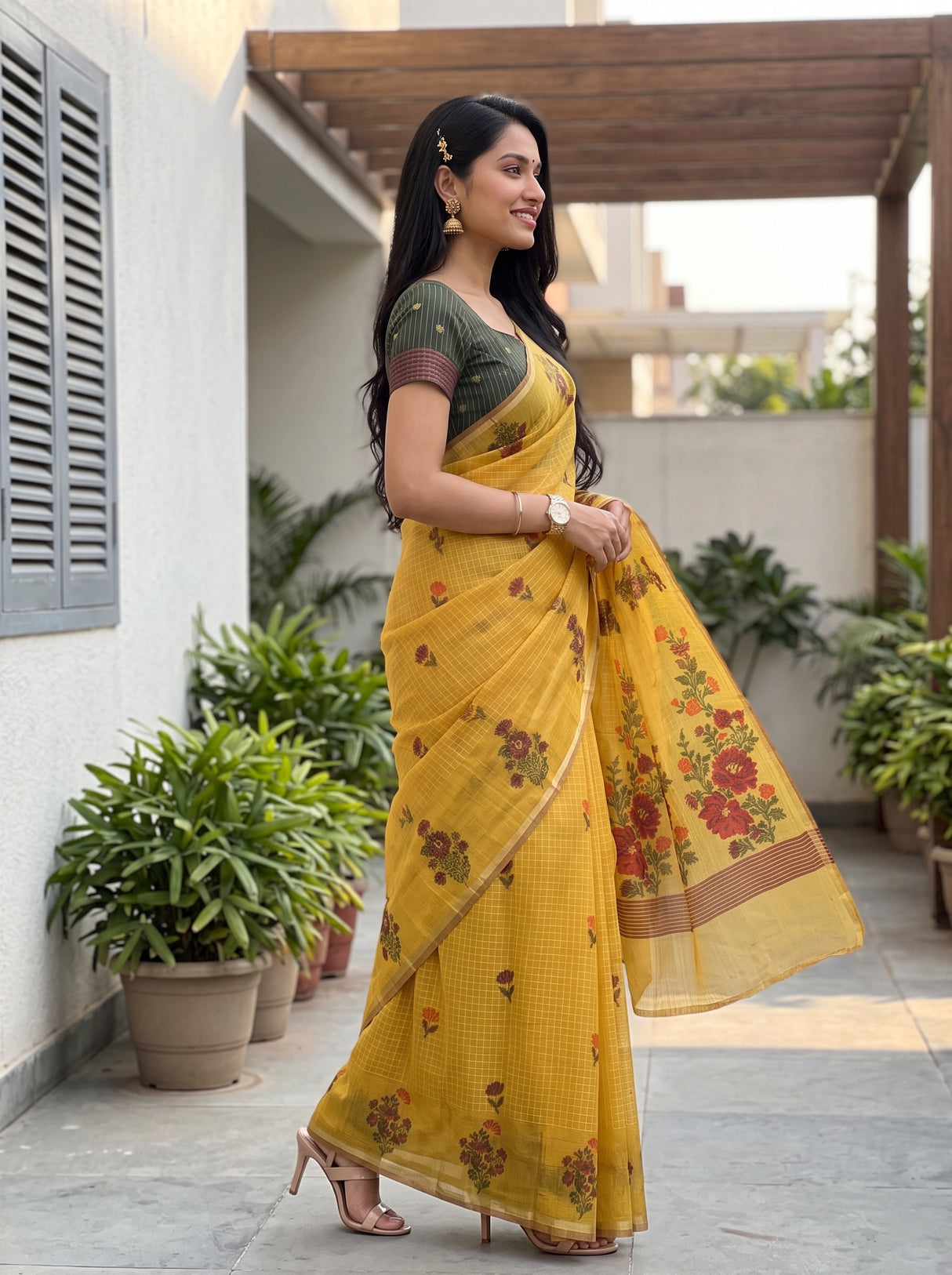MIMOSA Saree Saree — pose 3 styling detail