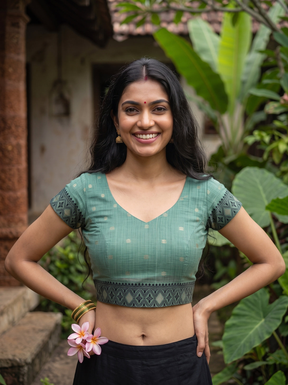 MIMOSA Rama Saree Saree — blouse close-up
