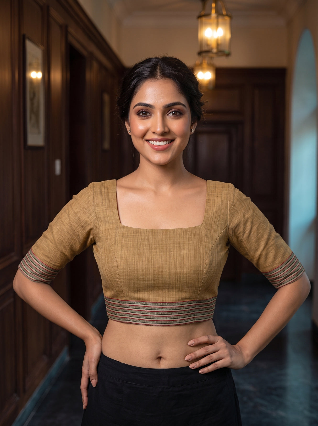 MIMOSA Chiku Saree Saree — blouse close-up