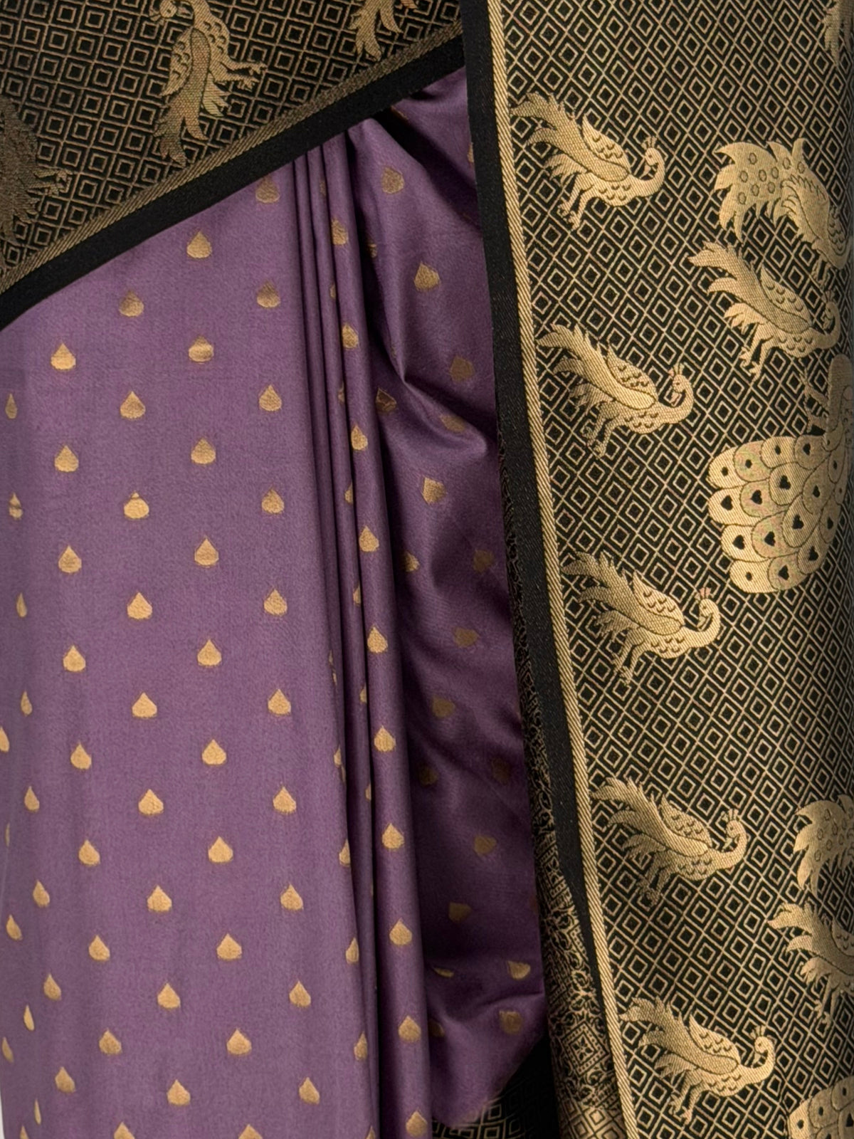 MIMOSA Lavender Mysore Silk Crepe Saree — fleets shot full lifestyle