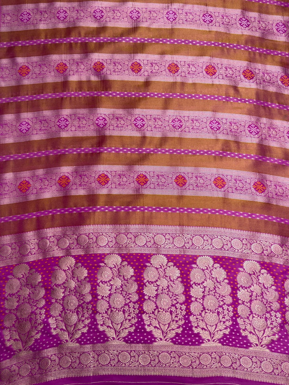 MIMOSA Pink Saree Saree — pallu and zari work detail