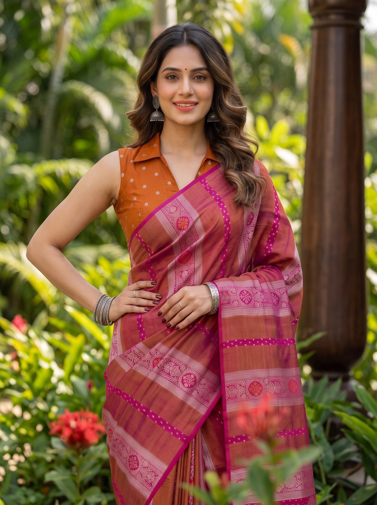 MIMOSA Rani Saree Saree — pose 10 styling detail