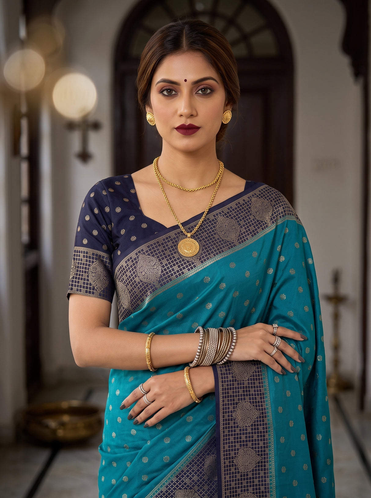 MIMOSA Ananda Saree Saree — pose 10 styling detail
