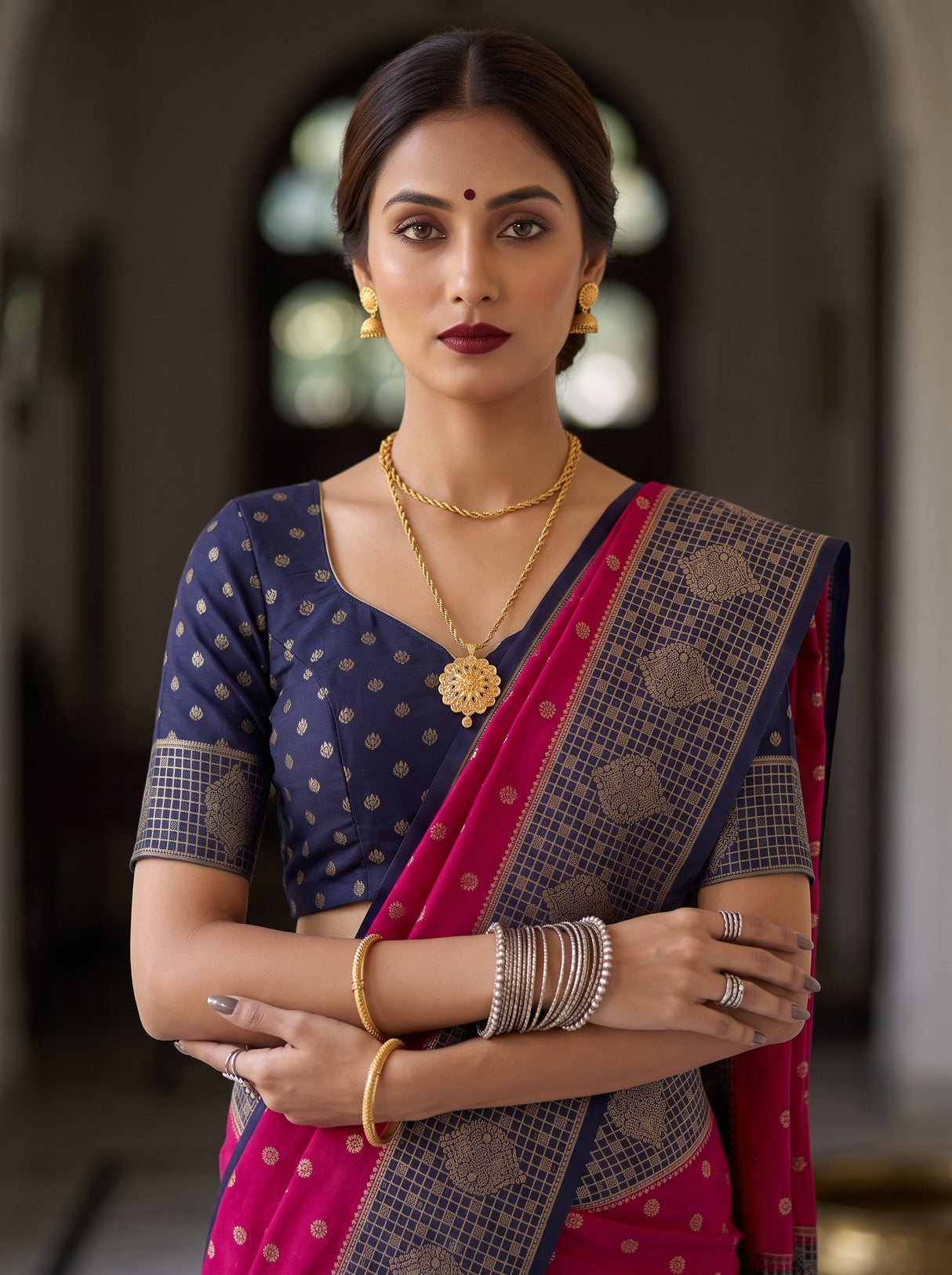 MIMOSA Rani Saree Saree — pose 10 styling detail