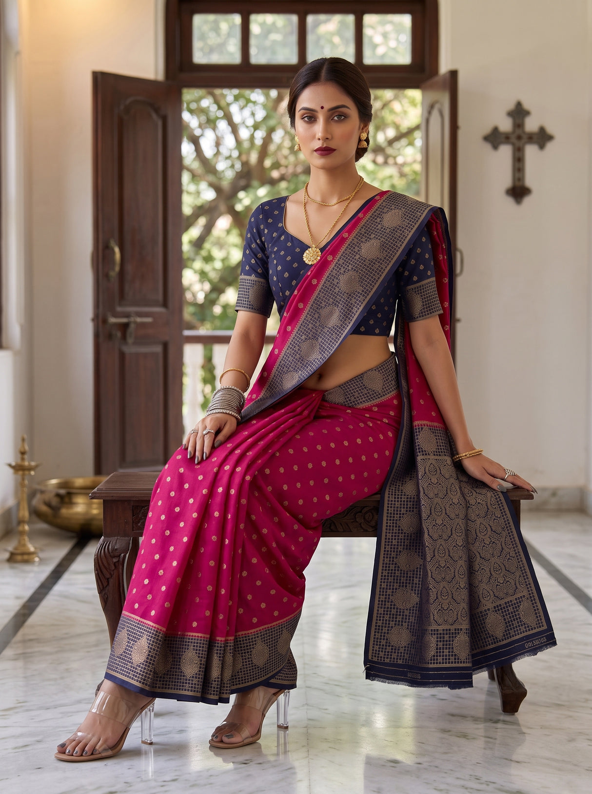 MIMOSA Rani Saree Saree — pose 8 styling detail