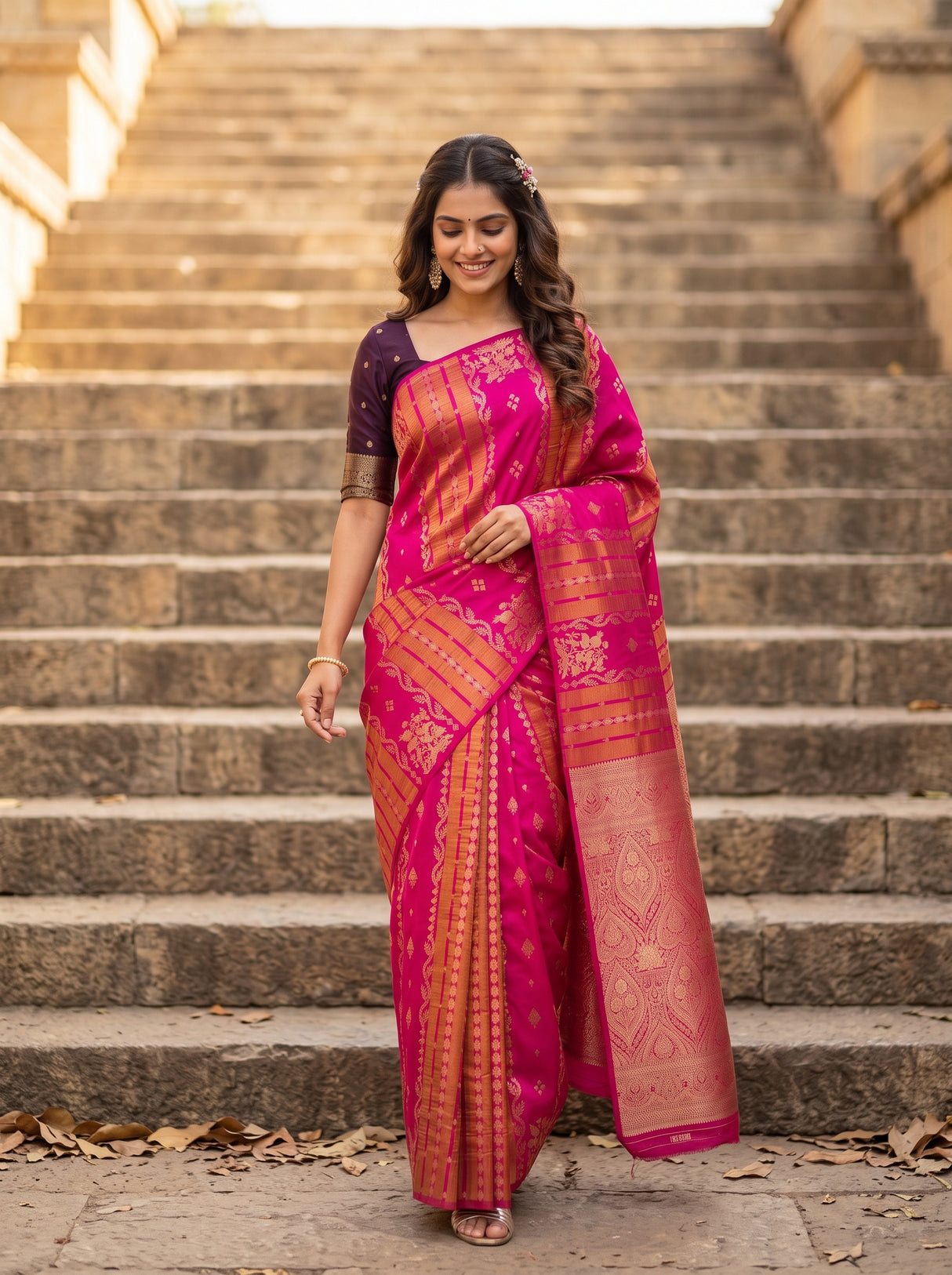 MIMOSA Rani Saree Saree — pose 6 styling detail
