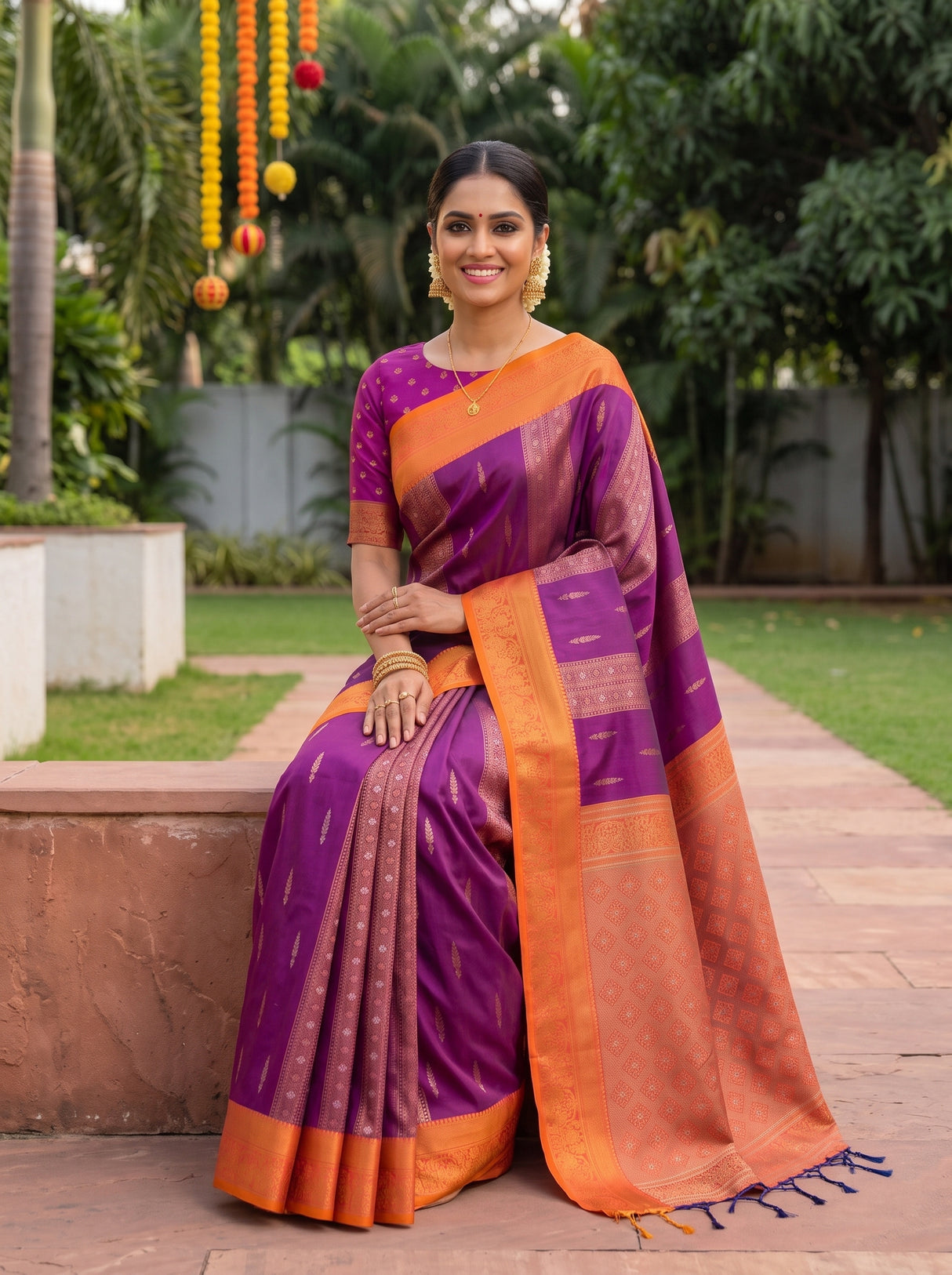 MIMOSA Rani Saree Saree — pose 8 styling detail