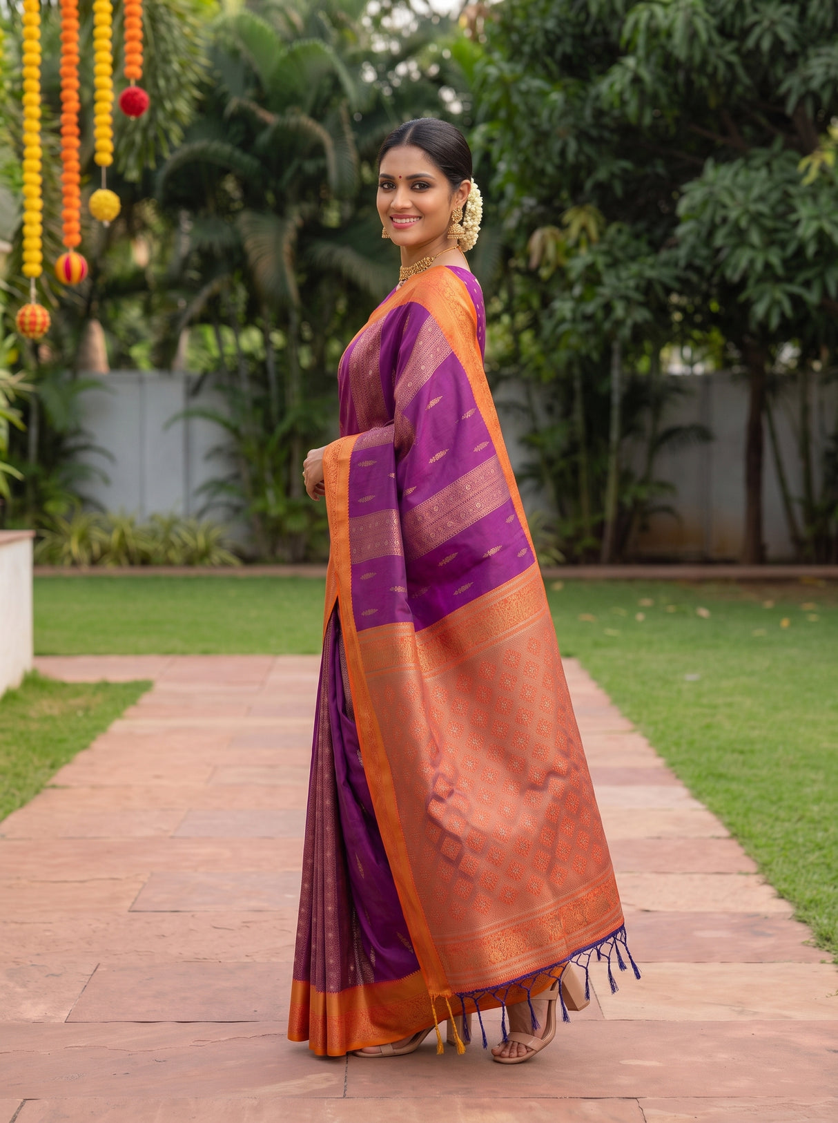 MIMOSA Rani Saree Saree — pose 9 styling detail