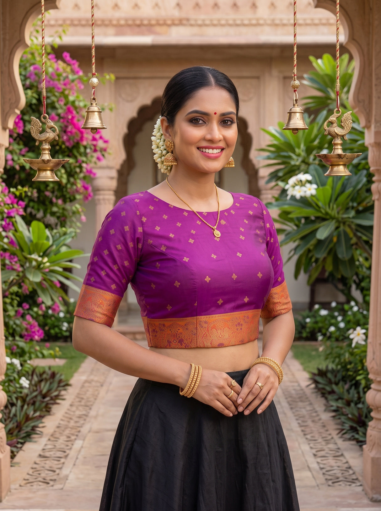 MIMOSA Rani Saree Saree — blouse close-up