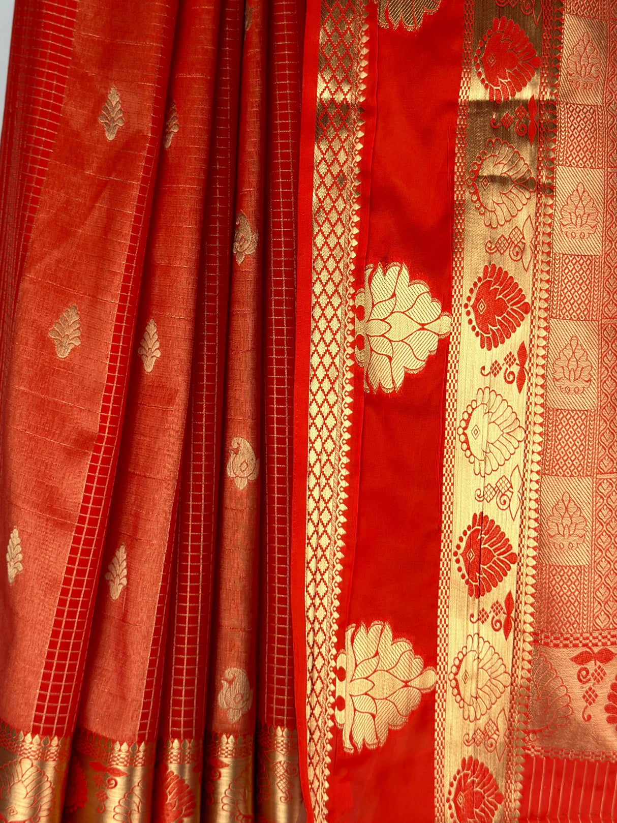 MIMOSA Orange Saree Saree — fleets shot full lifestyle