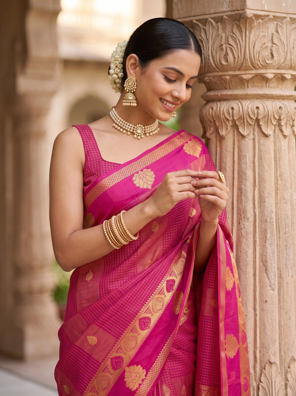 MIMOSA Rani Saree Saree — pose 10 styling detail