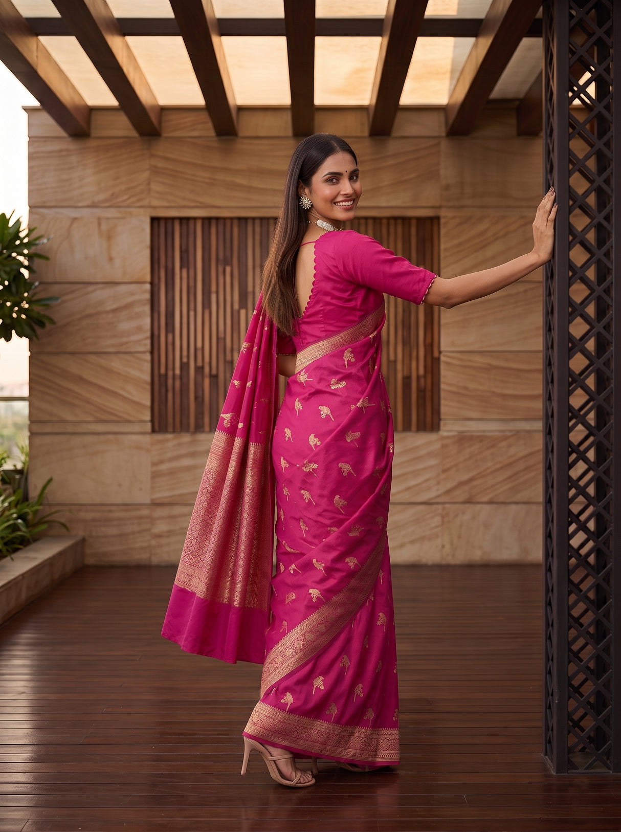 MIMOSA Rani Saree Saree — pose 9 styling detail