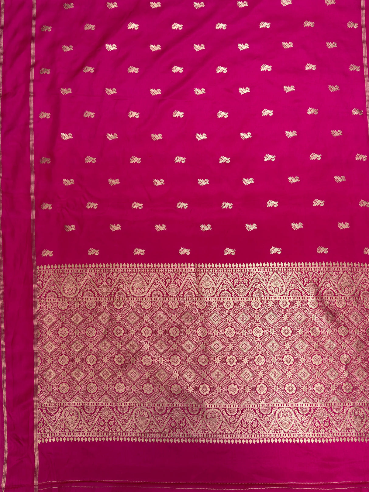 MIMOSA Gajari Saree Saree — pallu and zari work detail
