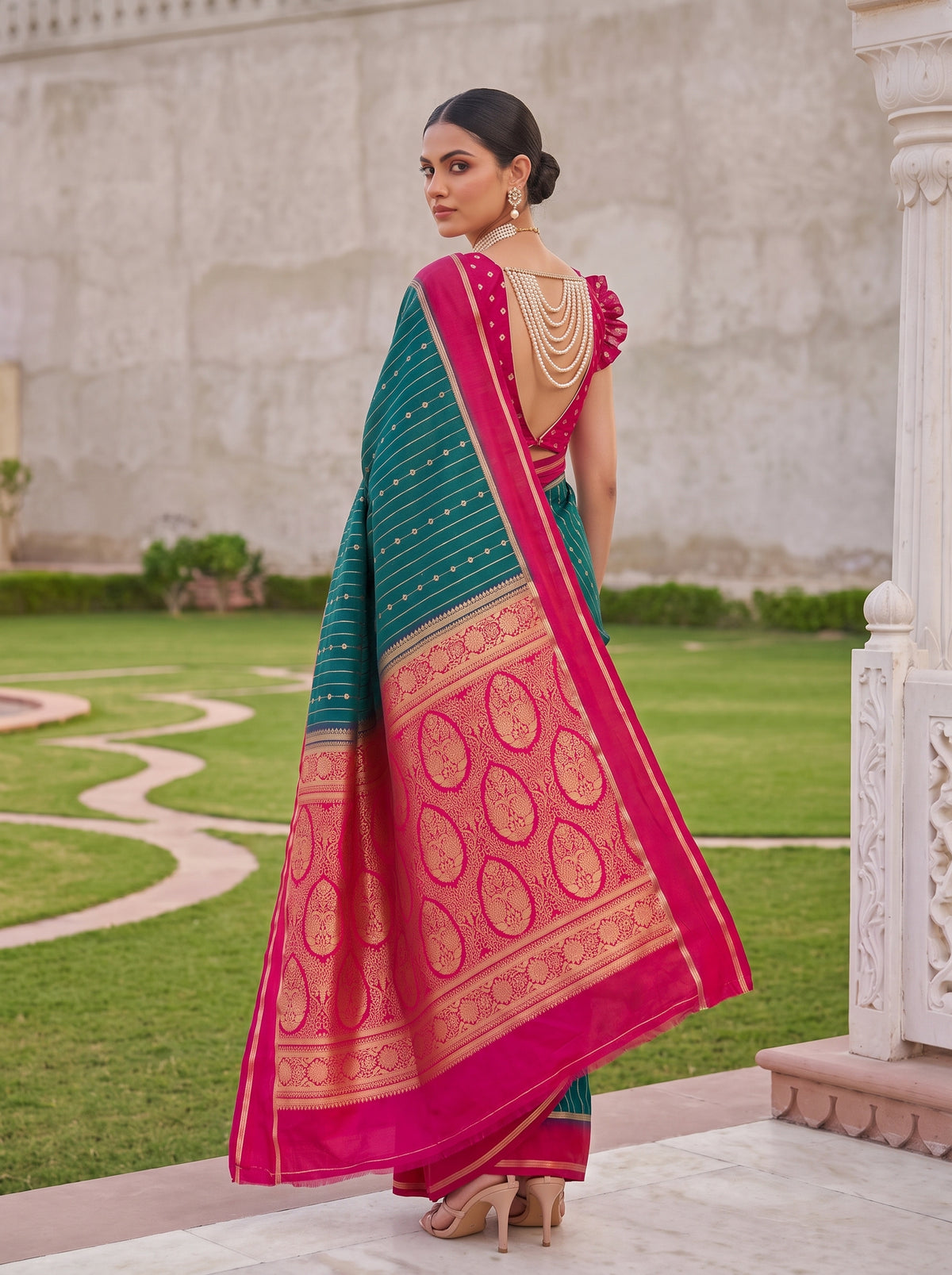 MIMOSA Sapphire Saree Saree — pose 9 styling detail