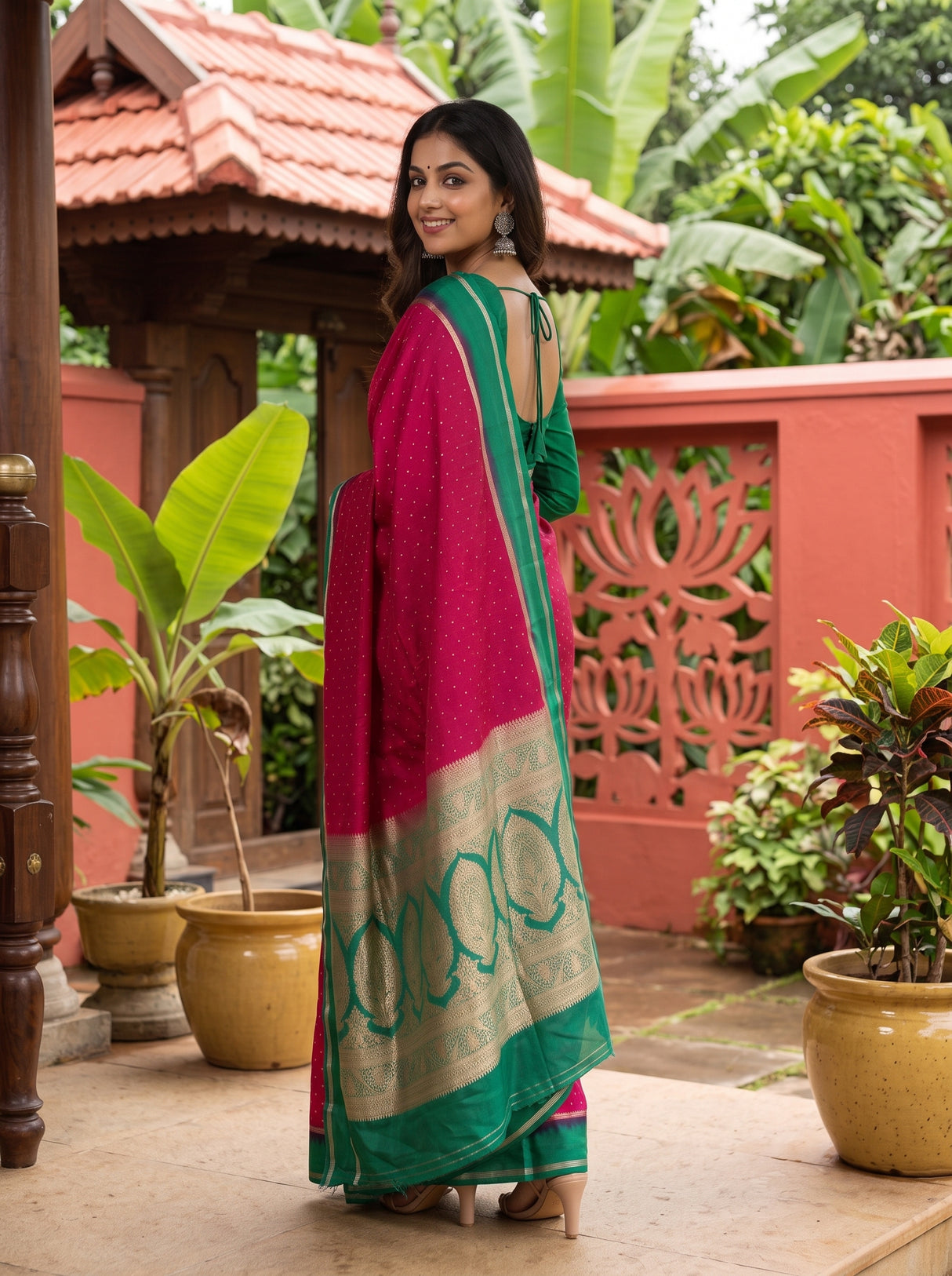 MIMOSA Rani Saree Saree — pose 7 styling detail
