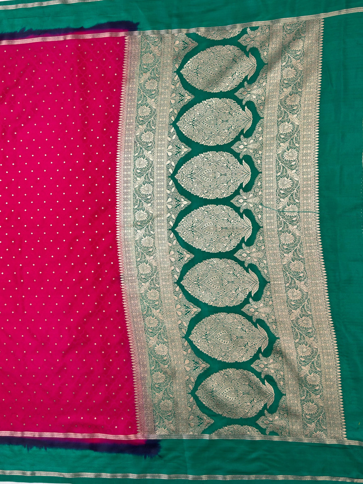 MIMOSA Rani Saree Saree — pallu and zari work detail