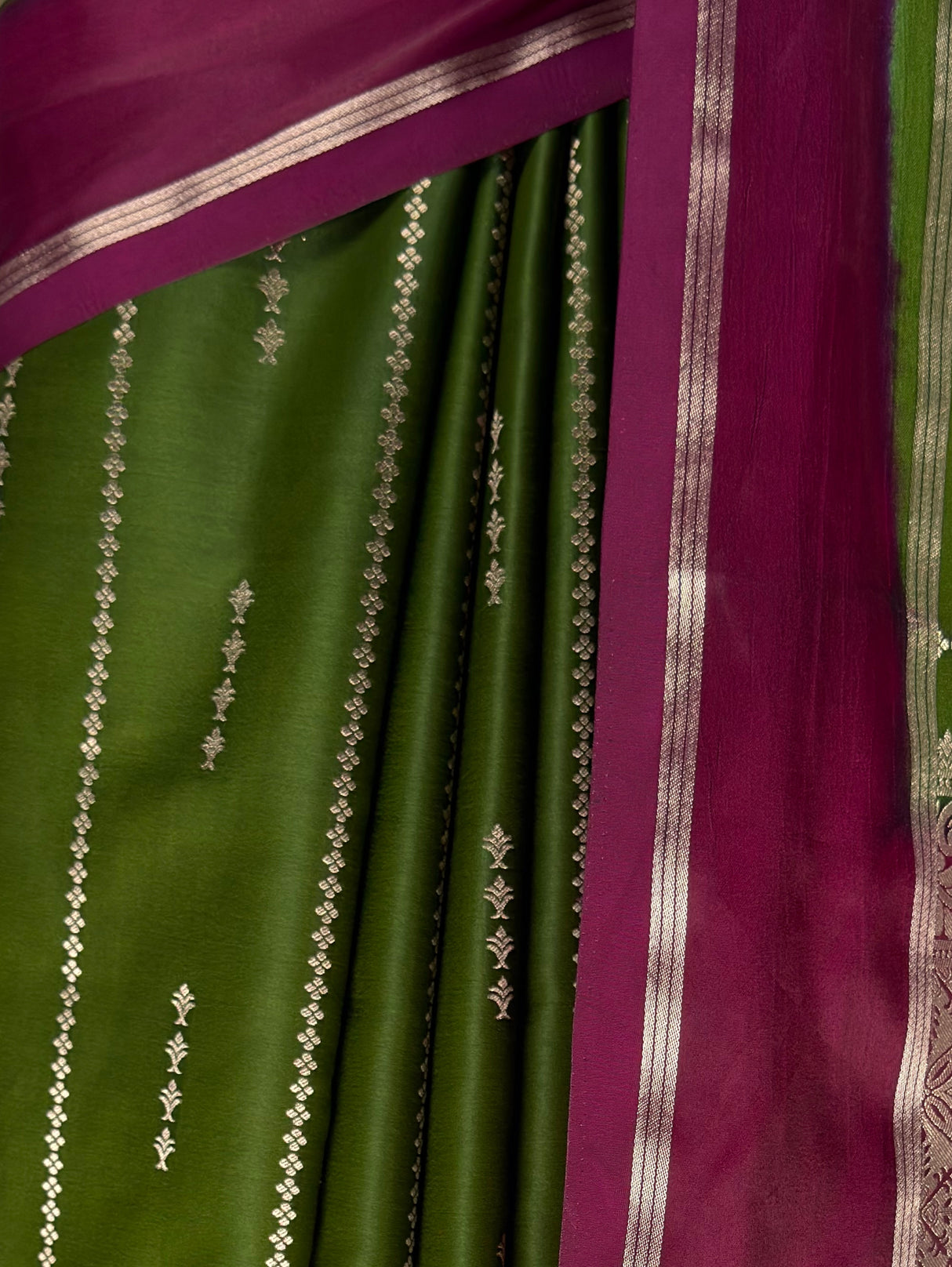 MIMOSA Olive Saree Saree — fleets shot full lifestyle
