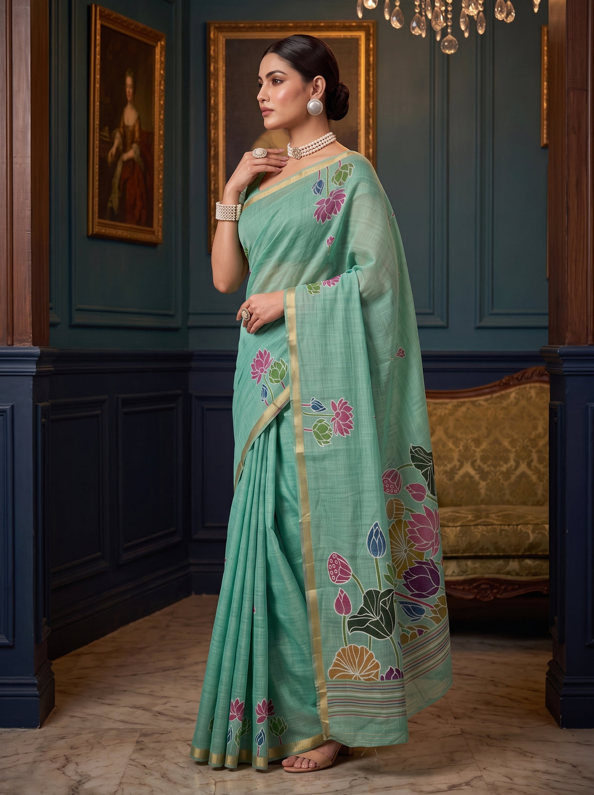 MIMOSA Rama Saree Saree — pose 3 styling detail
