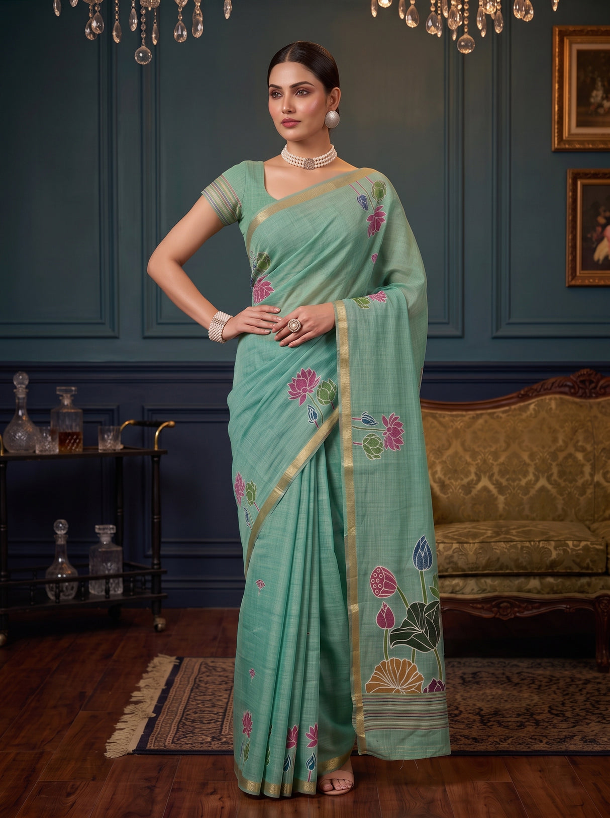 MIMOSA Rama Saree Saree — pose 4 styling detail